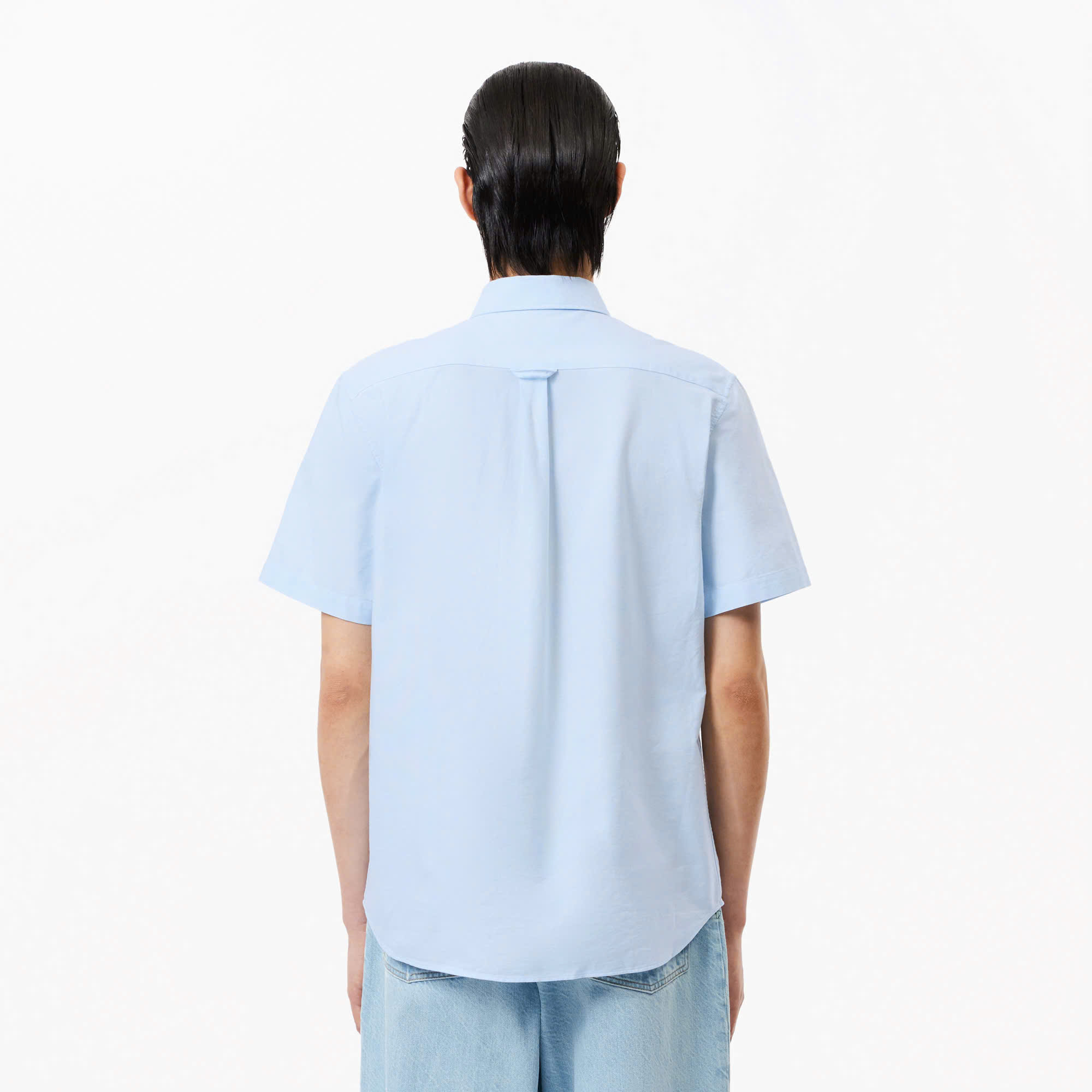 Áo Sơ Mi Lacoste Nam Oxford Dáng Regular CH1917-00-F6Z Màu Xanh