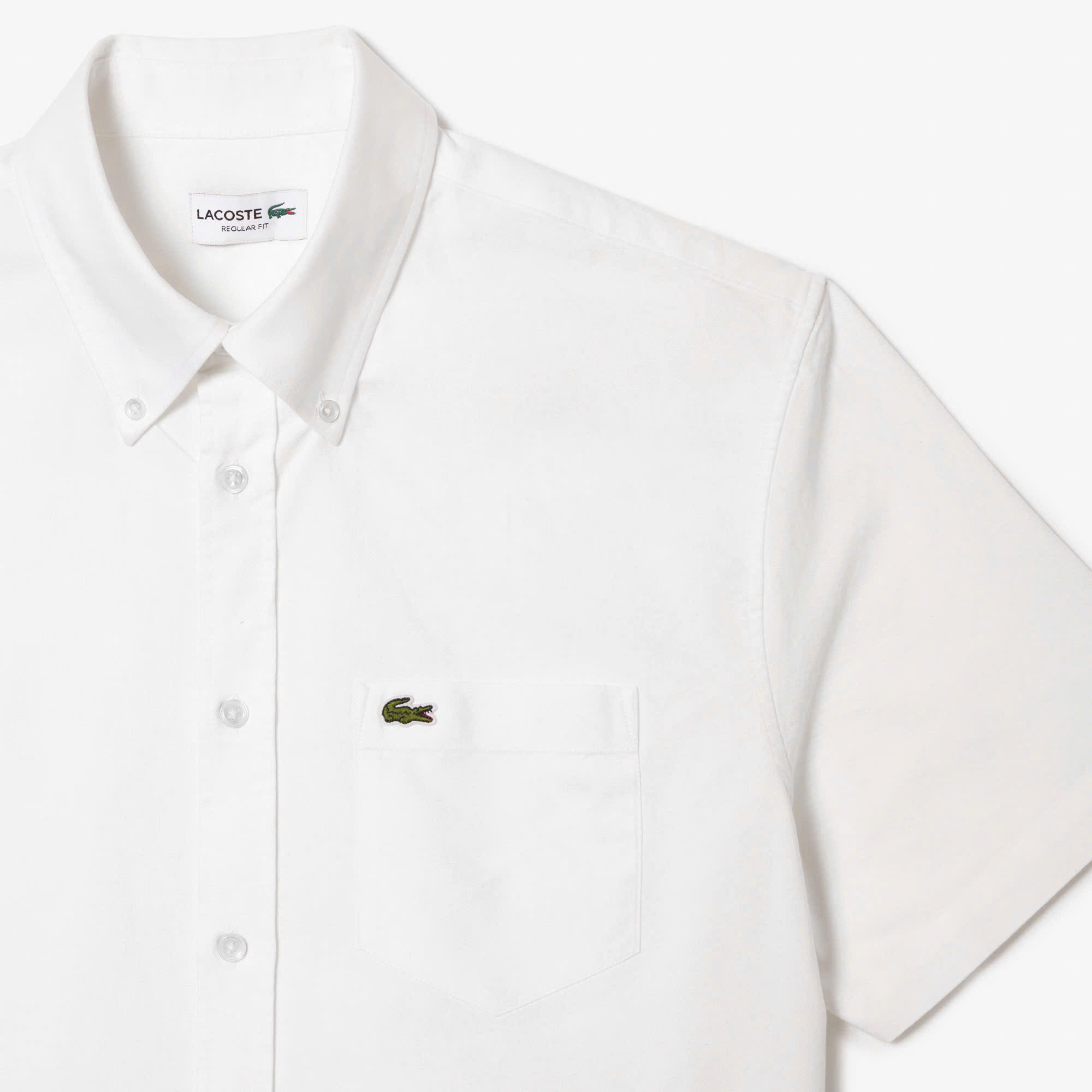 Áo Sơ Mi Lacoste Nam Oxford Dáng Regular CH1917-00-001 Màu Trắng