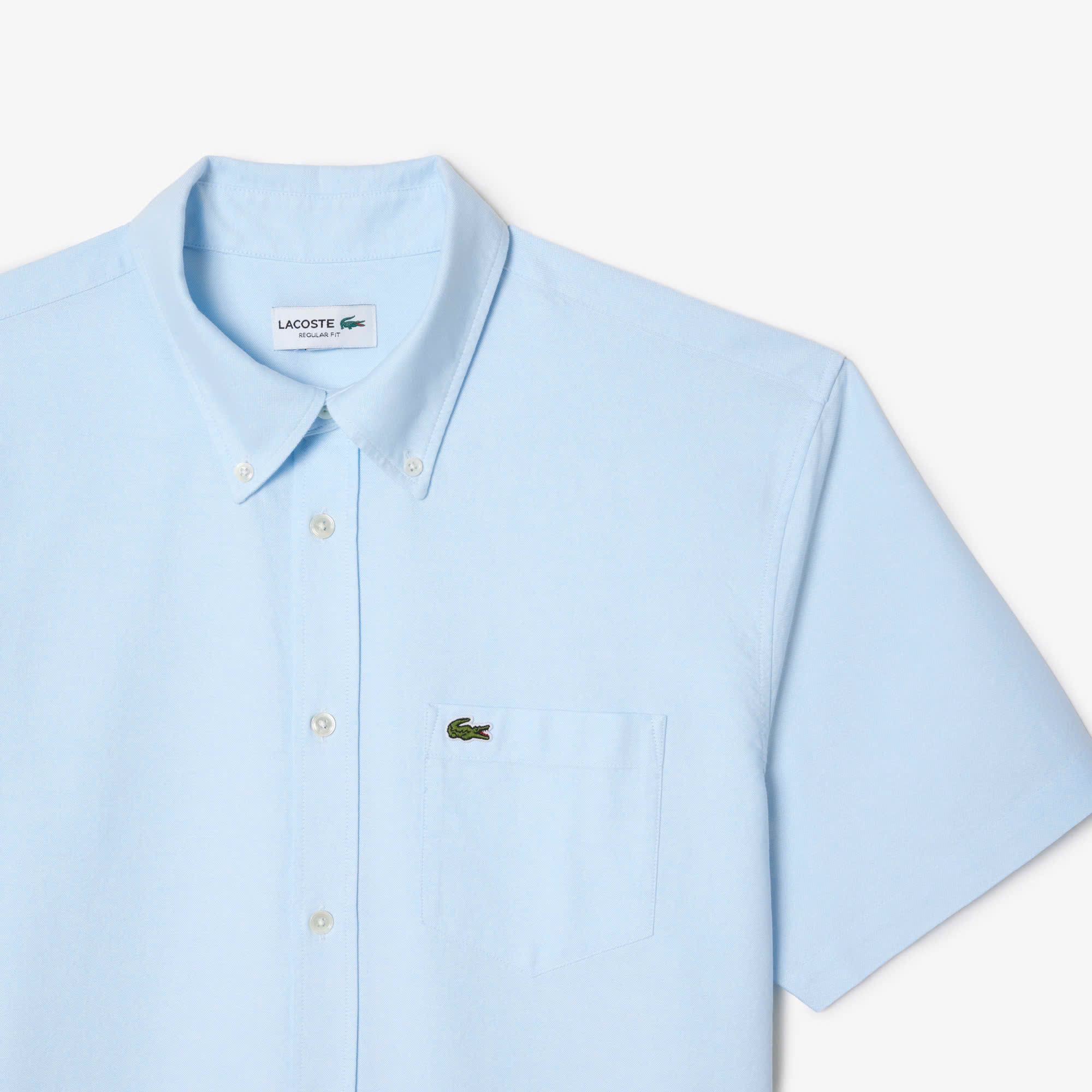 Áo Sơ Mi Lacoste Nam Oxford Dáng Regular CH1917-00-F6Z Màu Xanh