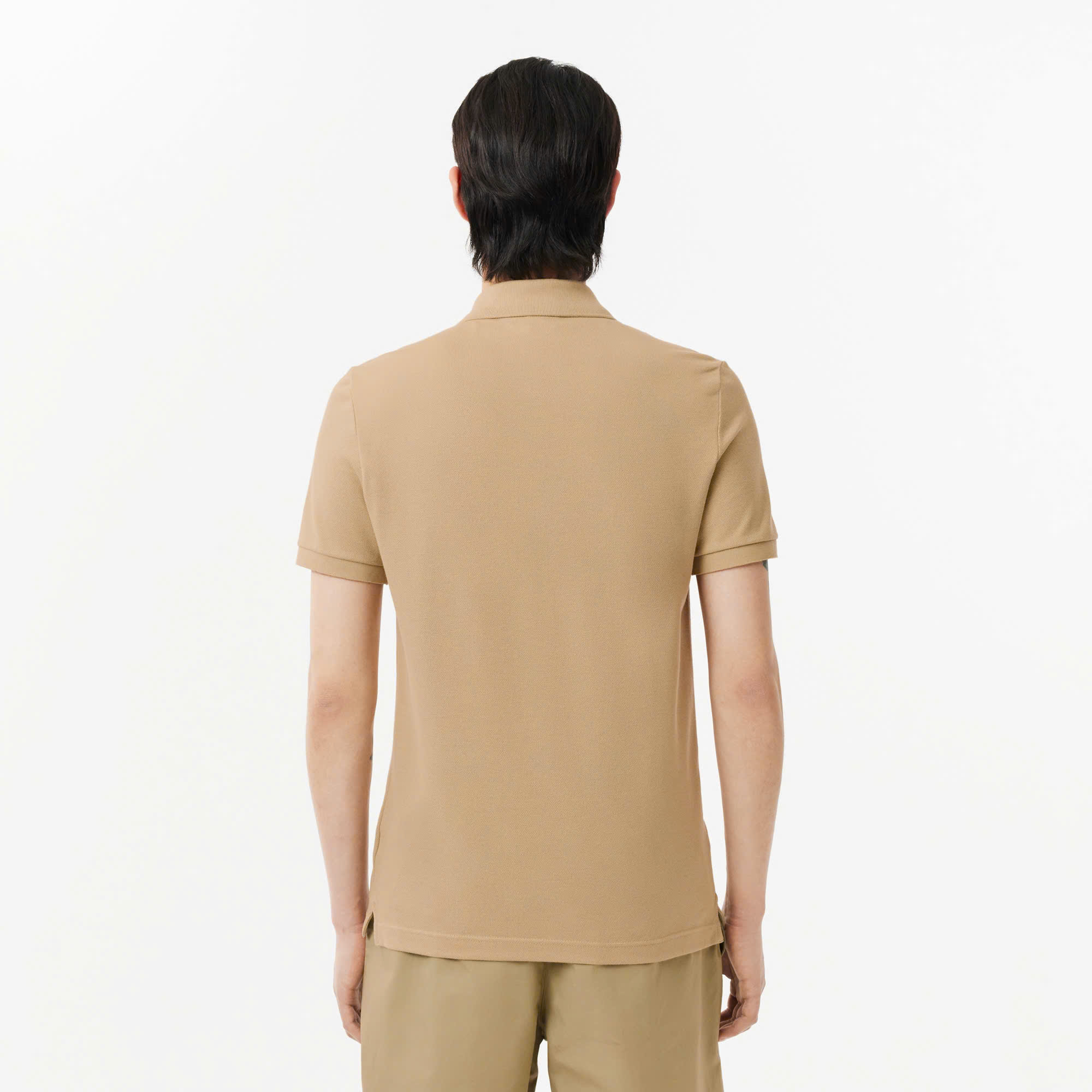 Áo Polo Lacoste Nam Dáng Slim Fit PH4012-00-02S Màu Be