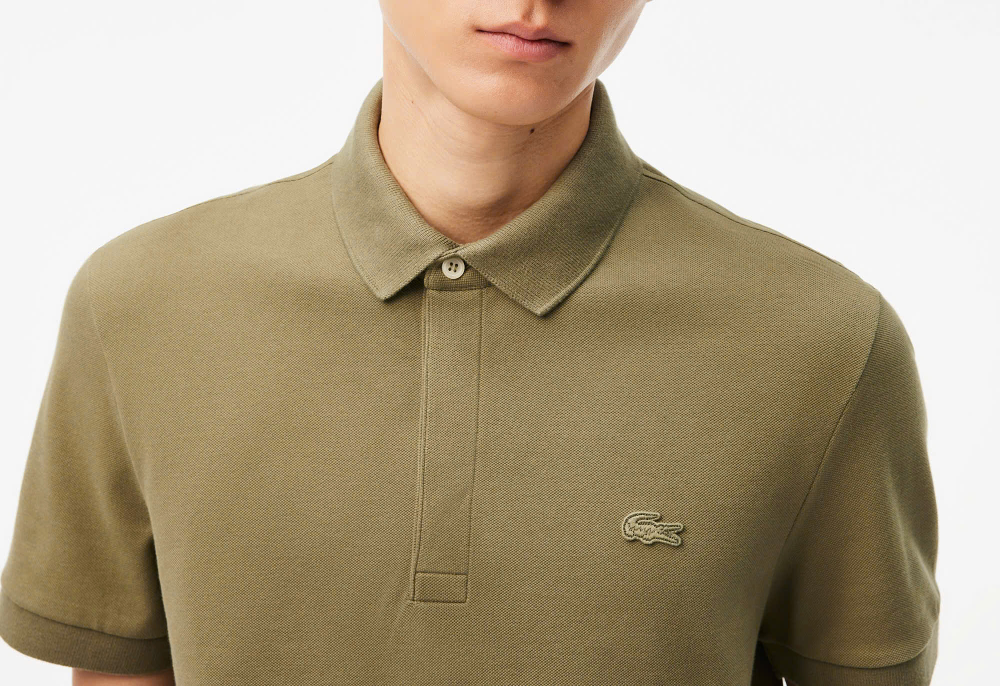 Áo Polo Lacoste Nam Paris Dáng Regular PH5522-00-BMY Màu Xanh Khaki