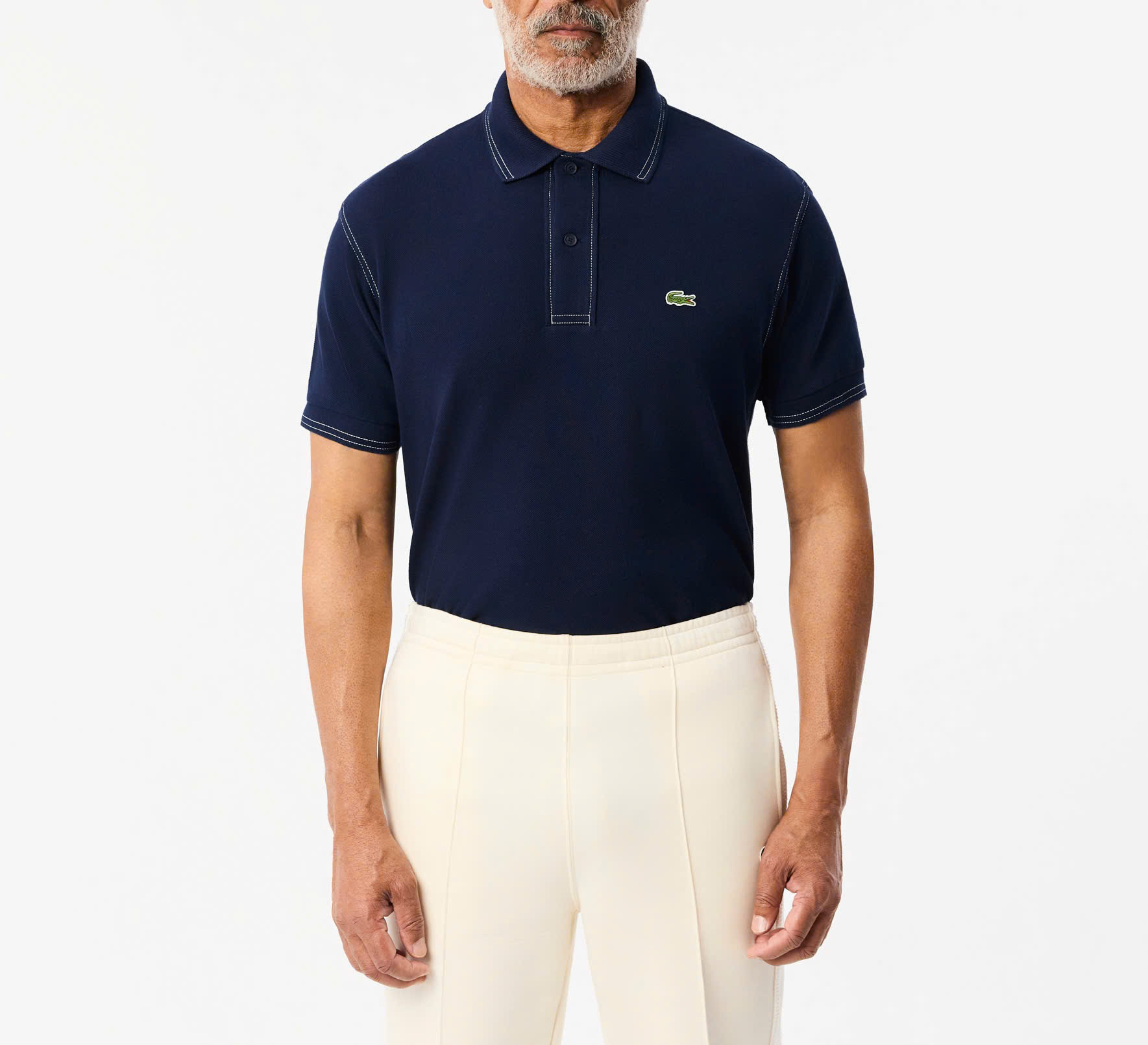 Áo Polo Lacoste Nam Phối Viền Dáng Classic Cổ Điển PH5981-00-166 Màu Xanh Navy