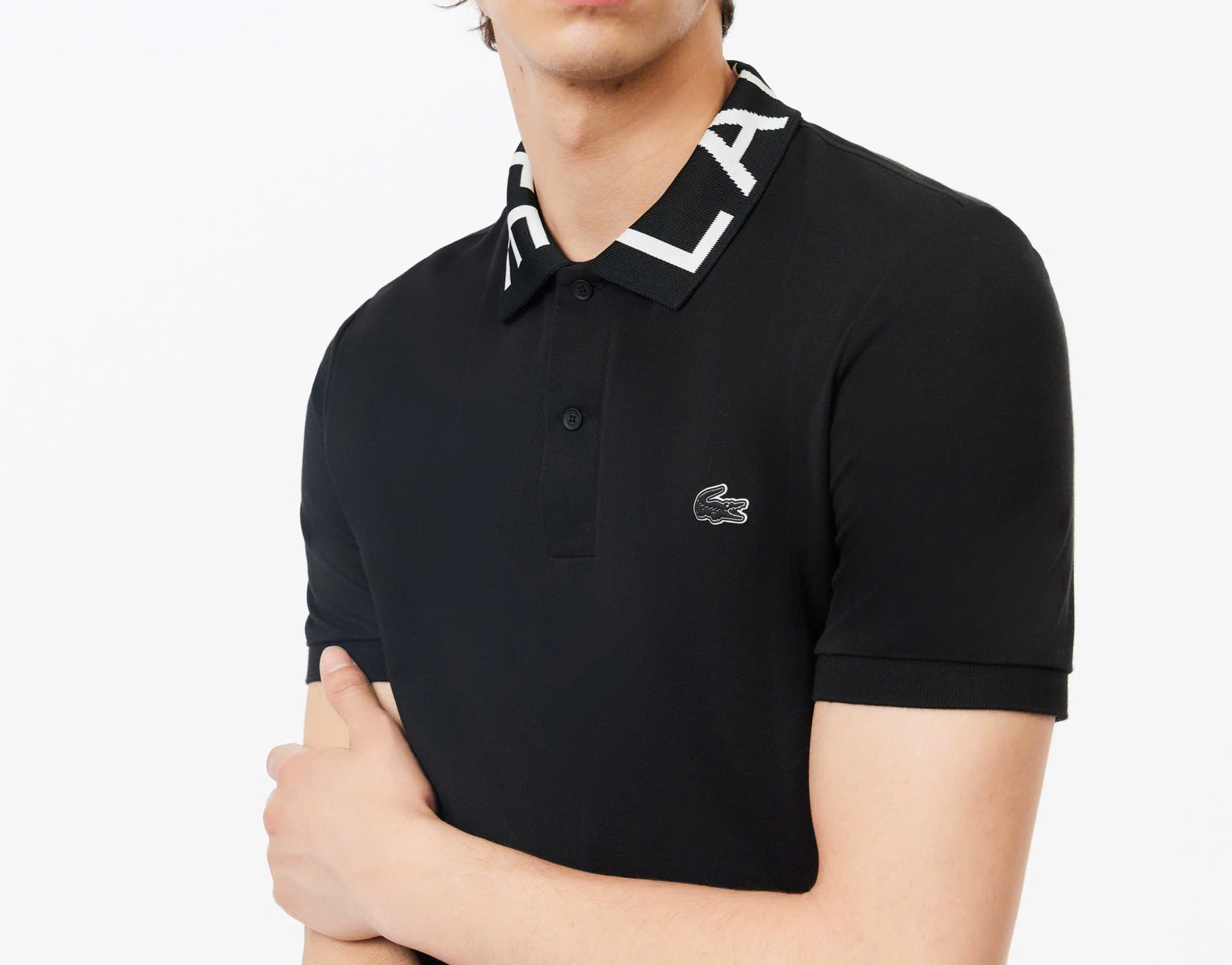 Áo Polo Lacoste Nam Chữ Cổ Dáng Slim Fit PH7495-00-031 Màu Đen