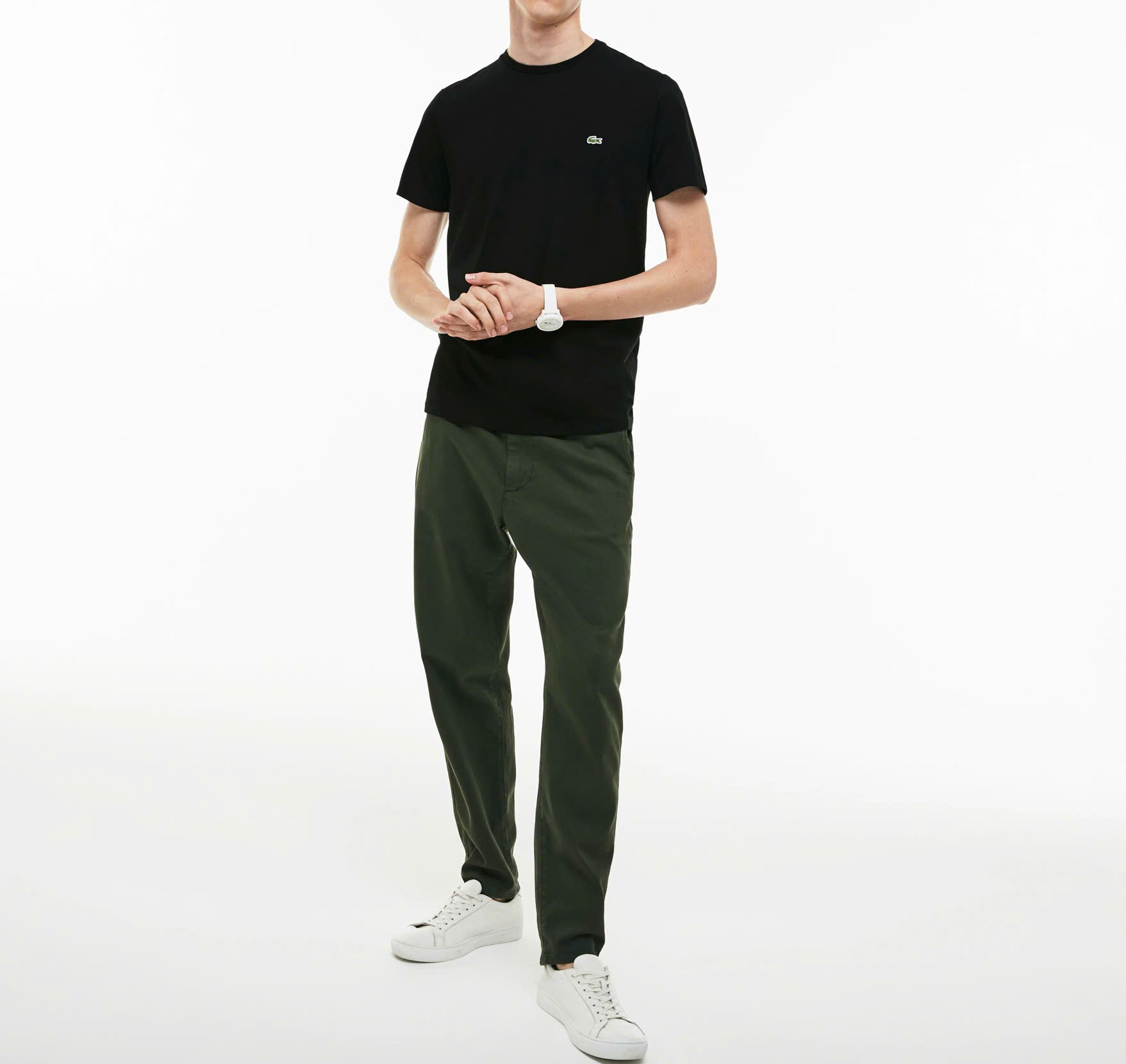 Áo Thun Lacoste Nam Dáng Regular Pima Cotton TH6709-00-031 Màu Đen