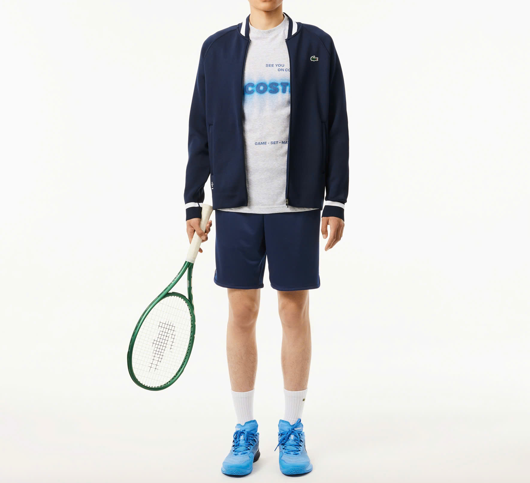 Quần Short Thể Thao Lacoste Nam Daniil Medvedev (Tennis, Pickleball, Cầu Lông,..) GH3150-00-525 Màu Xanh Navy