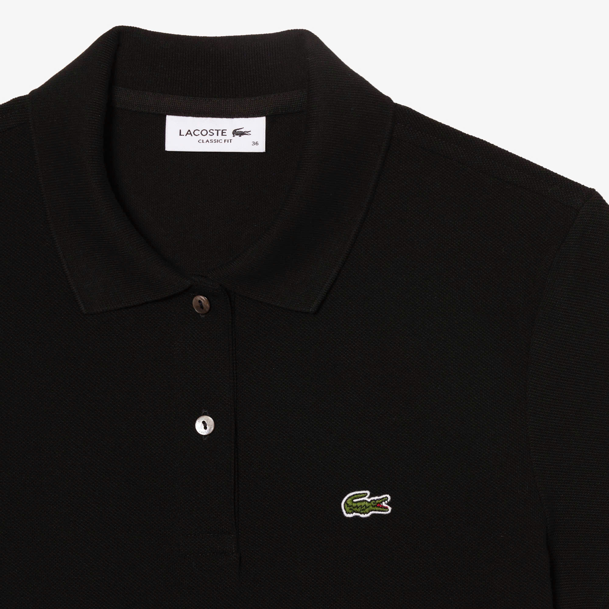 Áo Polo Lacoste Nữ Dáng Suôn Regular Fit PF7839-00-031 Màu Đen