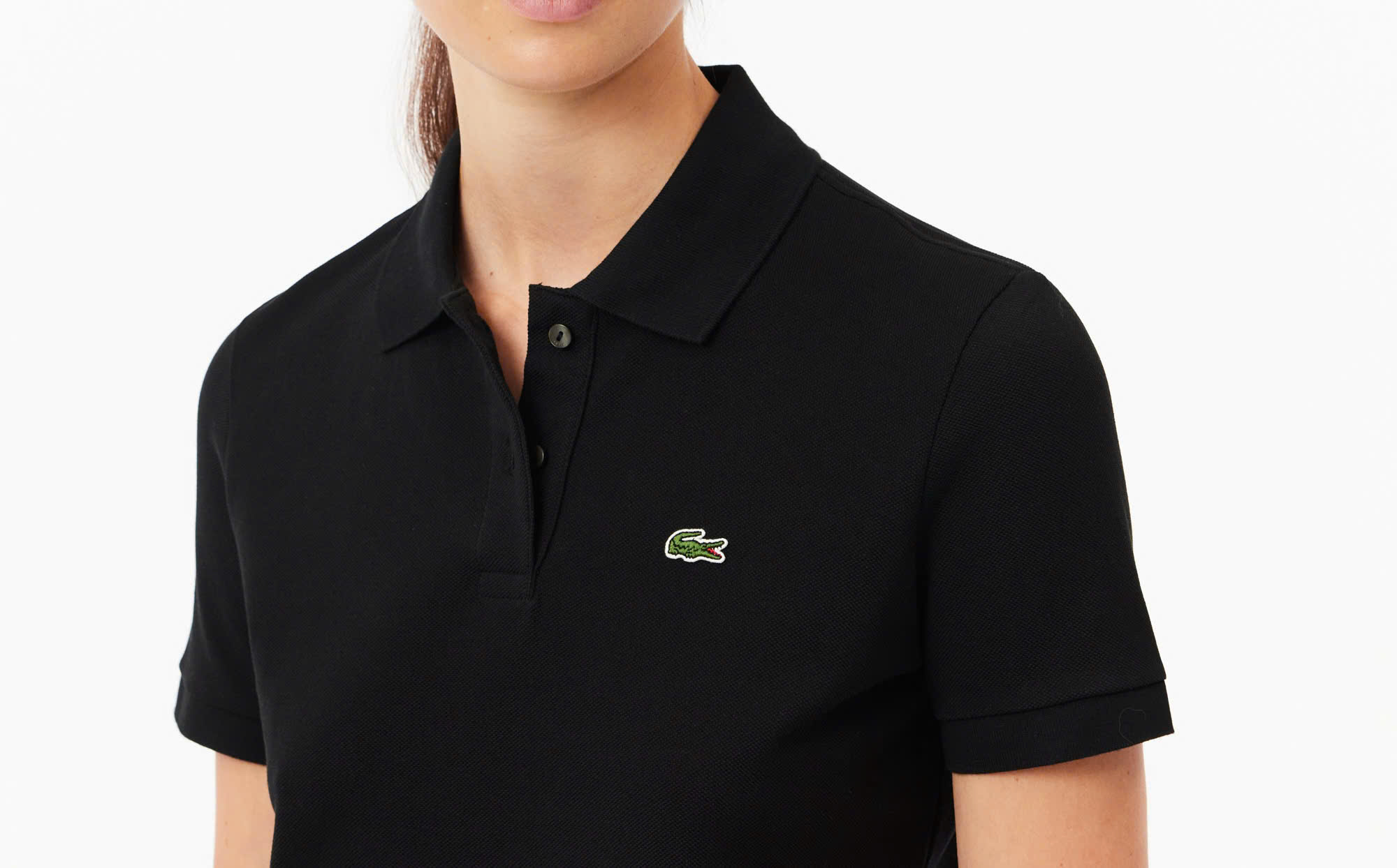 Áo Polo Lacoste Nữ Dáng Suôn Regular Fit PF7839-00-031 Màu Đen