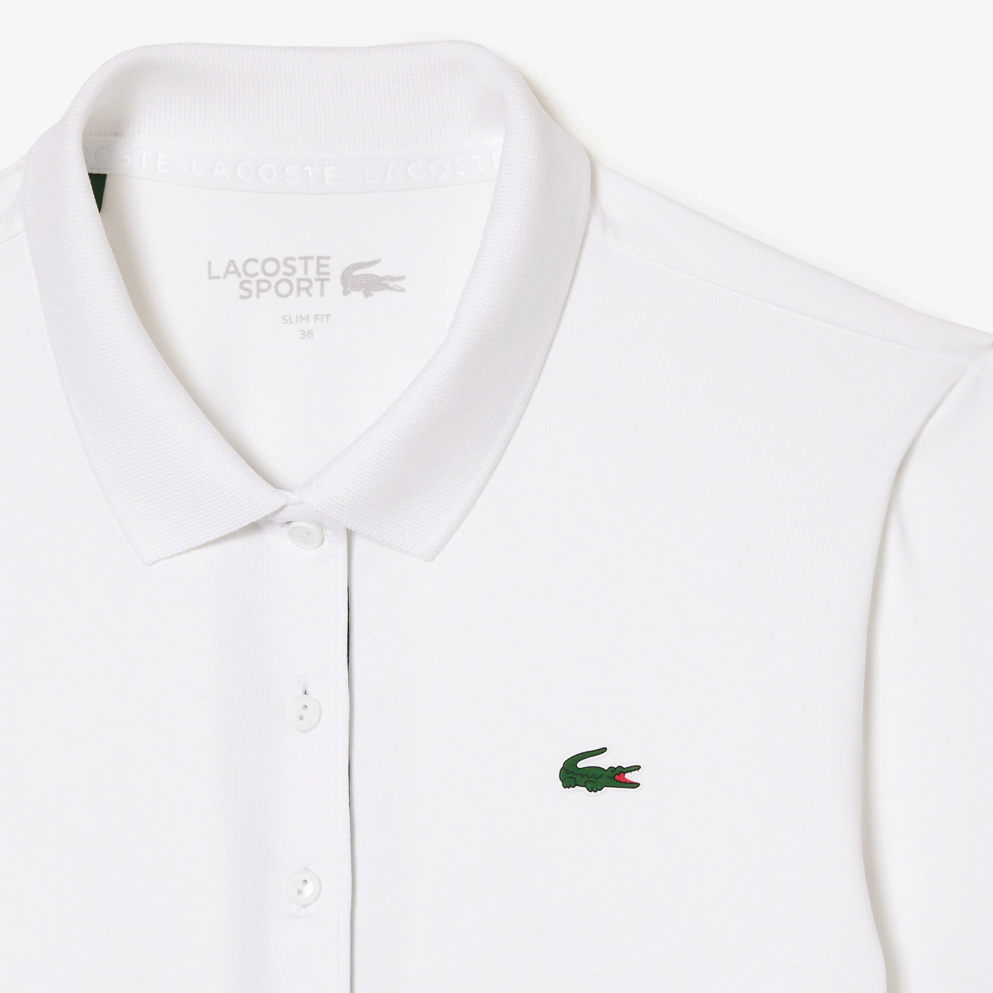Áo Polo Golf Lacoste Nữ Dáng Ôm Slim Fit PF5179-00-522 Màu Trắng