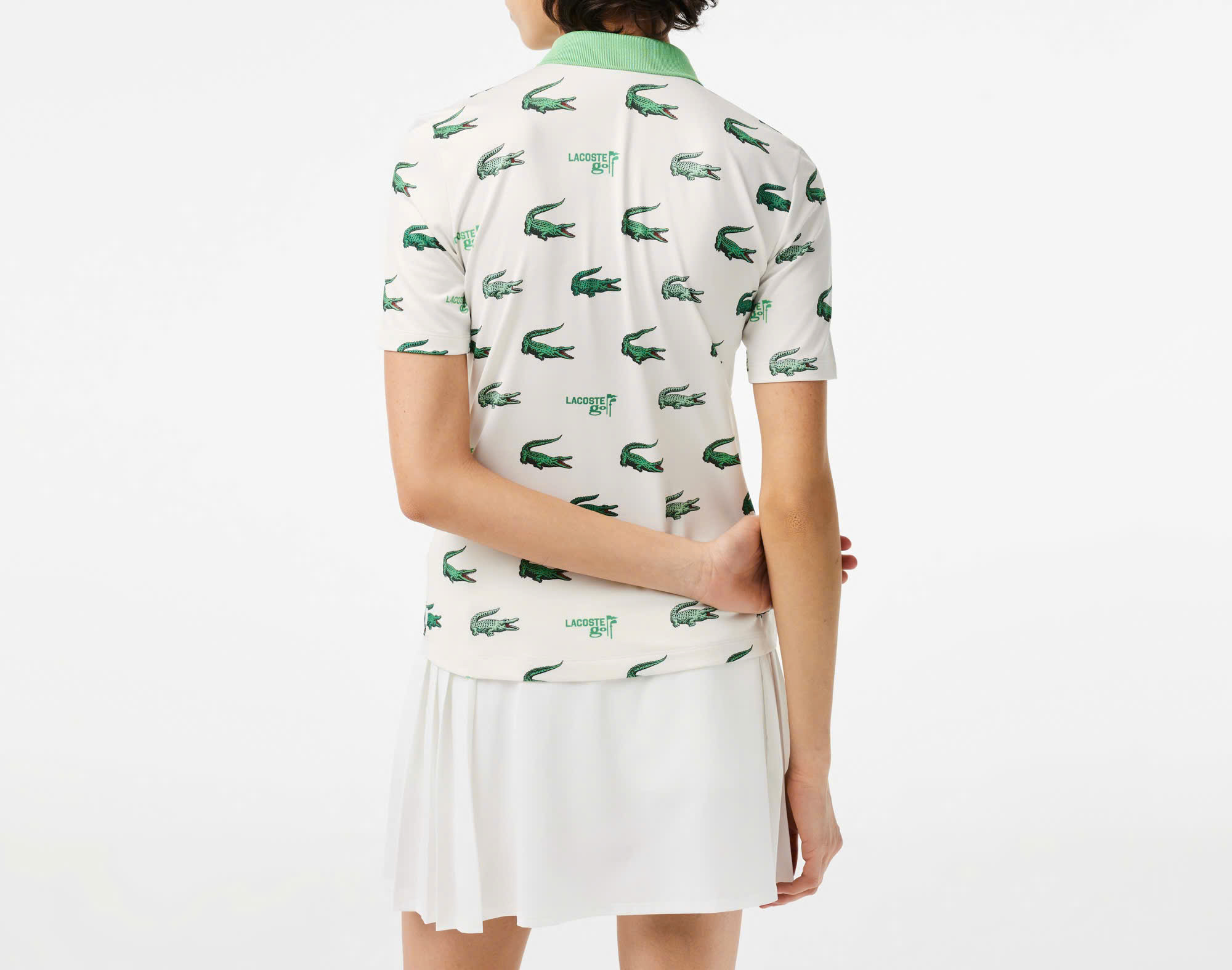 Áo Polo Golf Lacoste Nữ Dáng Ôm Slim Fit PF8483-00-522 Màu Trắng