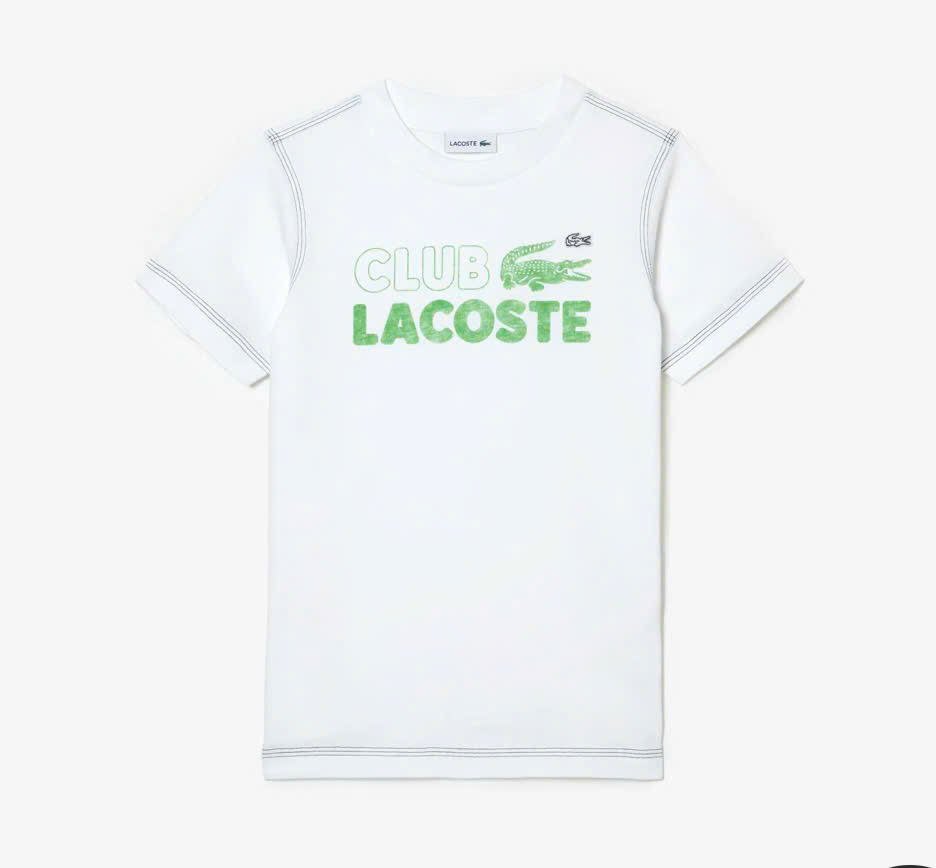 Áo Thun Lacoste Trẻ Em TJ5484-00-001 Màu Trắng