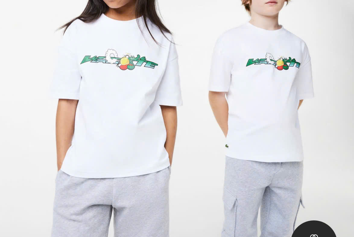 Áo Thun Lacoste Trẻ Em TJ5310-00-SBH Màu Trắng