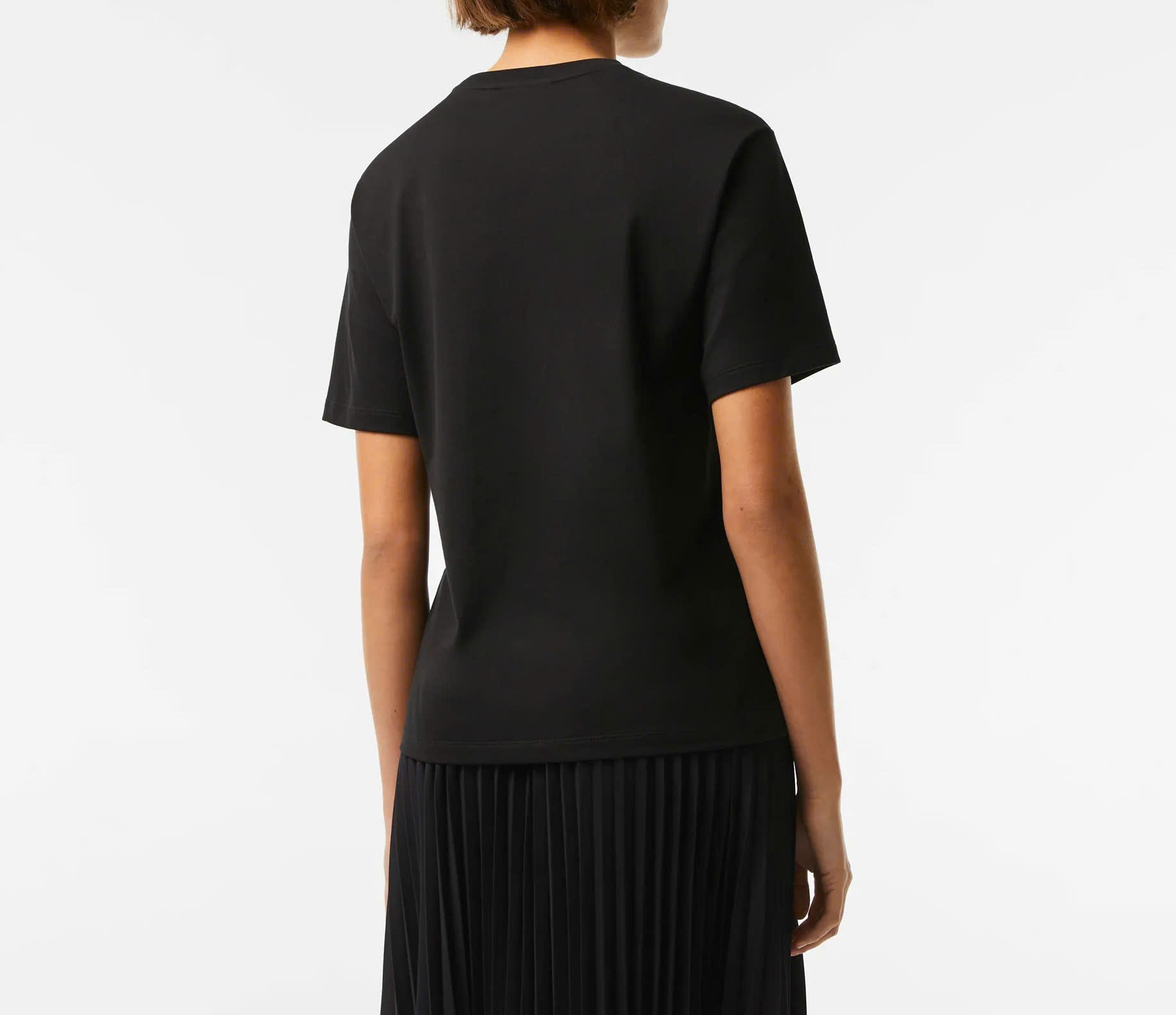 Áo Thun Lacoste Nữ Dáng Suôn TF5441-00-031 Màu Đen