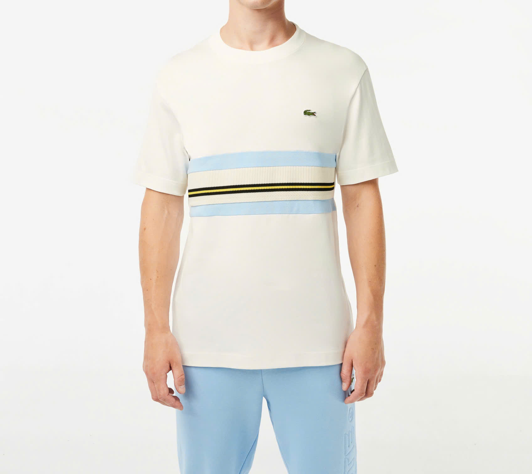 Áo Thun Lacoste Nam Made In France Dáng Regular TH1133-00-70V Màu Trắng