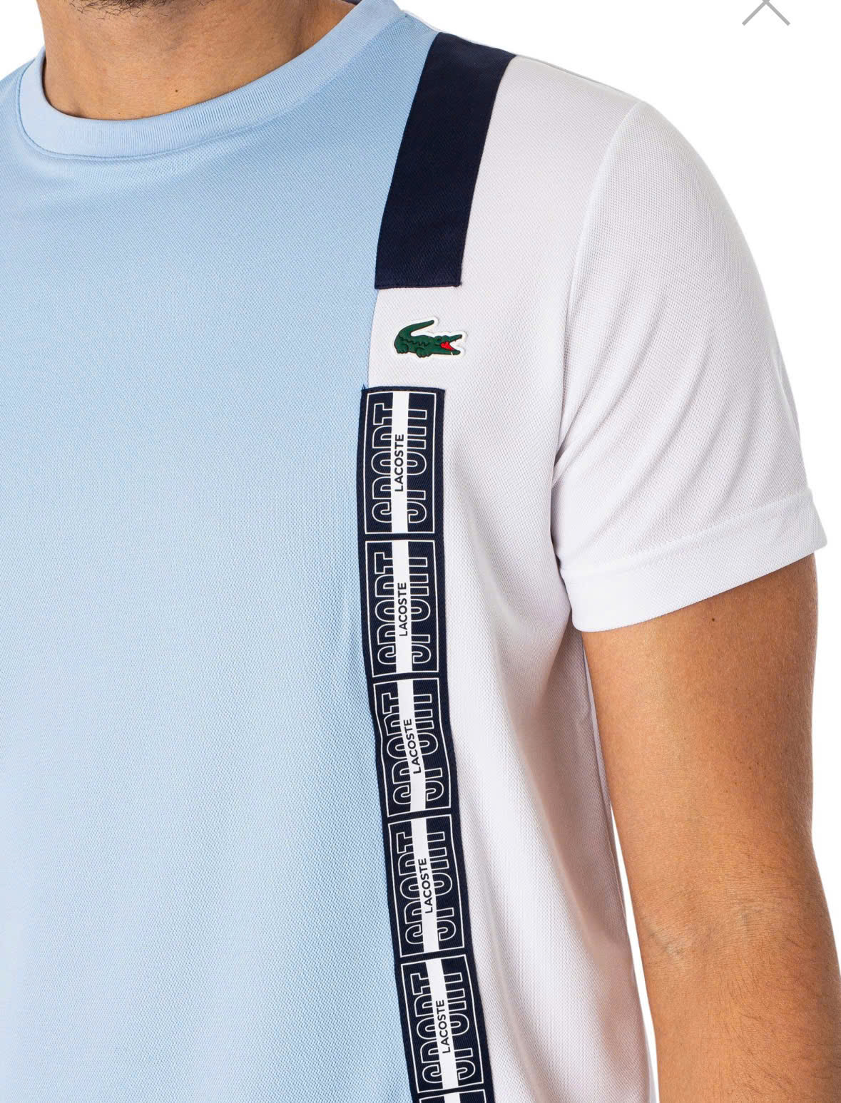 Áo Thun Lacoste Nam Thể Thao Dáng Regular TH1784-00-LVI Màu Xanh Dương - Trắng