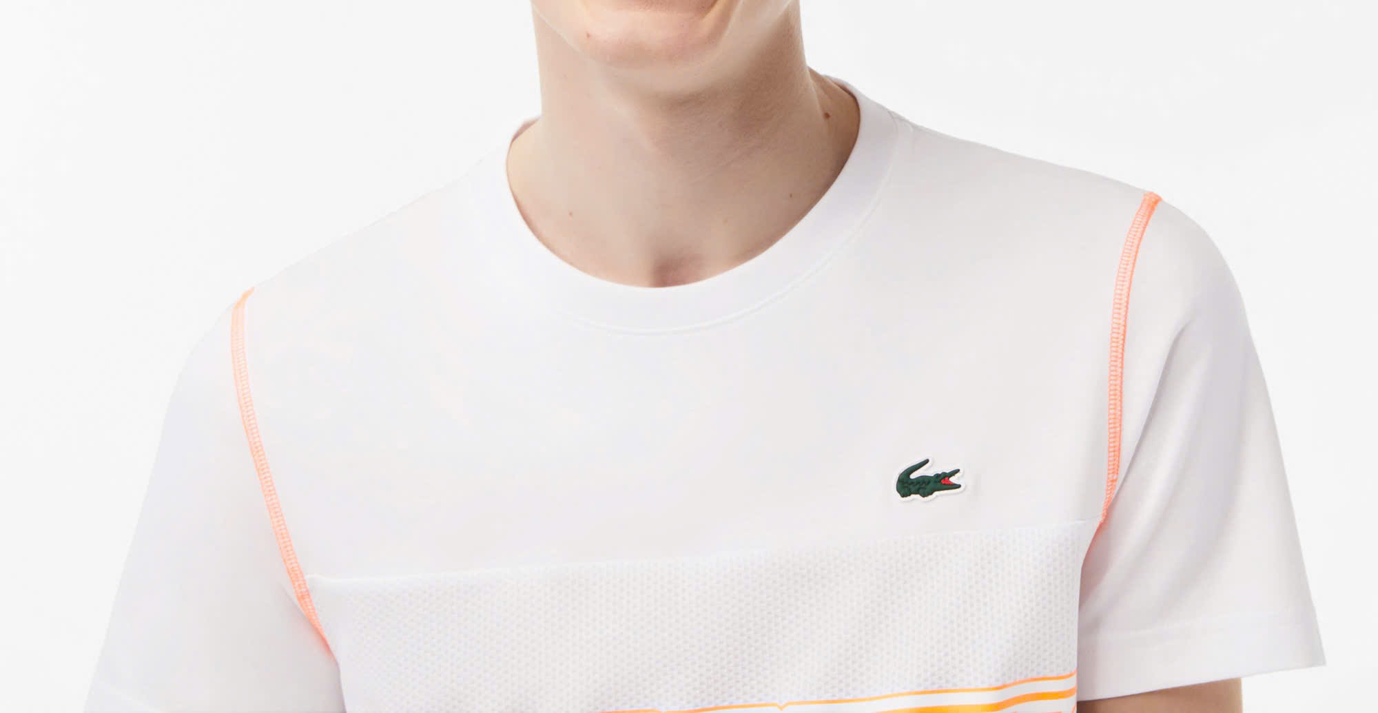 Áo Thun Lacoste Nam Thể Thao Tennis x Daniil Medvedev TH5179-00-WYI Màu Xanh Navy - Trắng