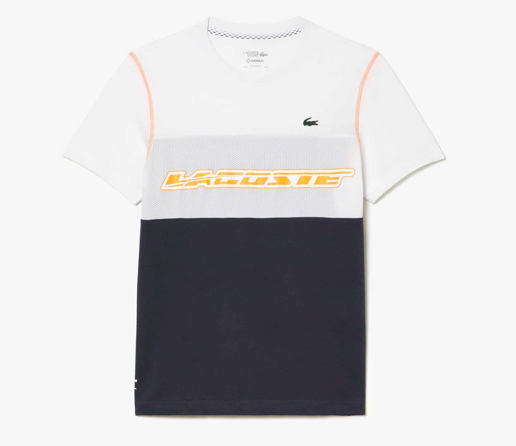 Áo Thun Lacoste Nam Thể Thao Tennis x Daniil Medvedev TH5179-00-WYI Màu Xanh Navy - Trắng