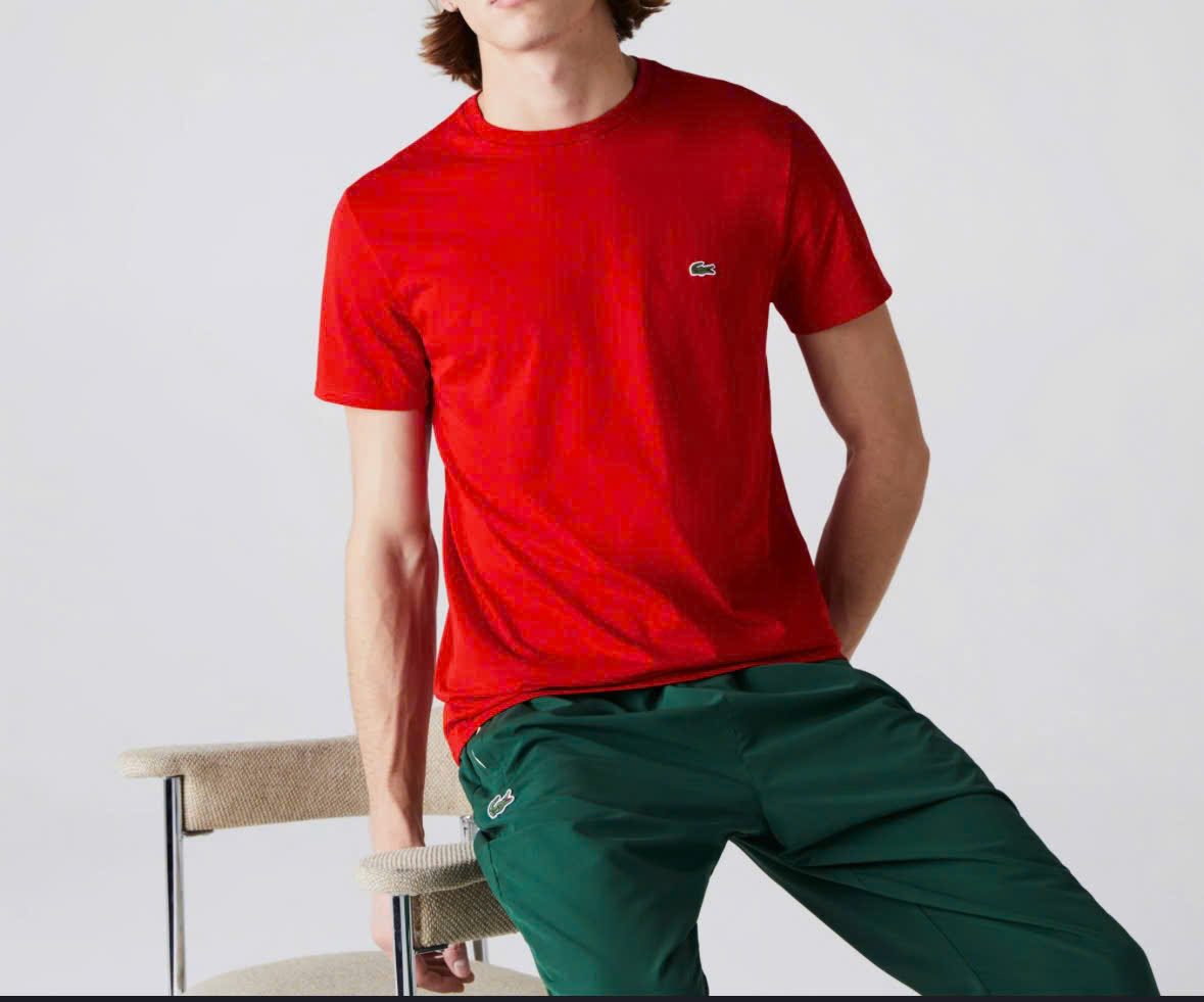Áo Thun Lacoste Nam Dáng Regular Pima Cotton TH6709-00-240 Màu Đỏ