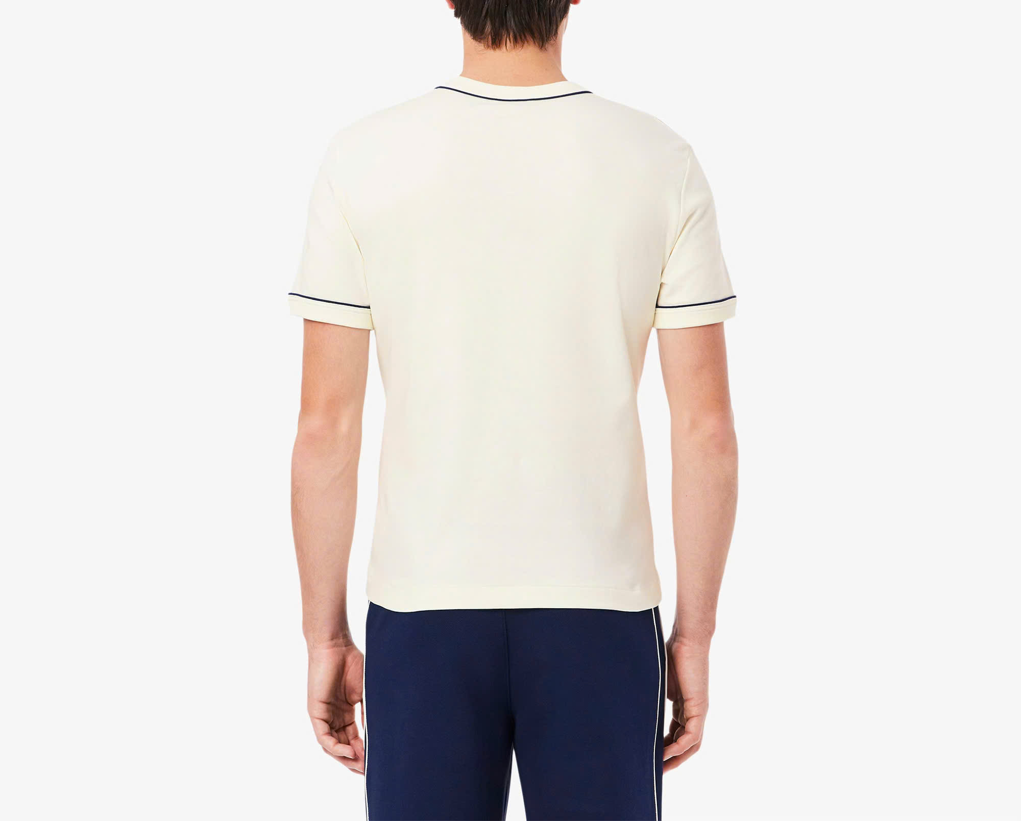 Áo Thun Lacoste Nam Dáng Slim Fit TH944-00-ARS Màu Kem
