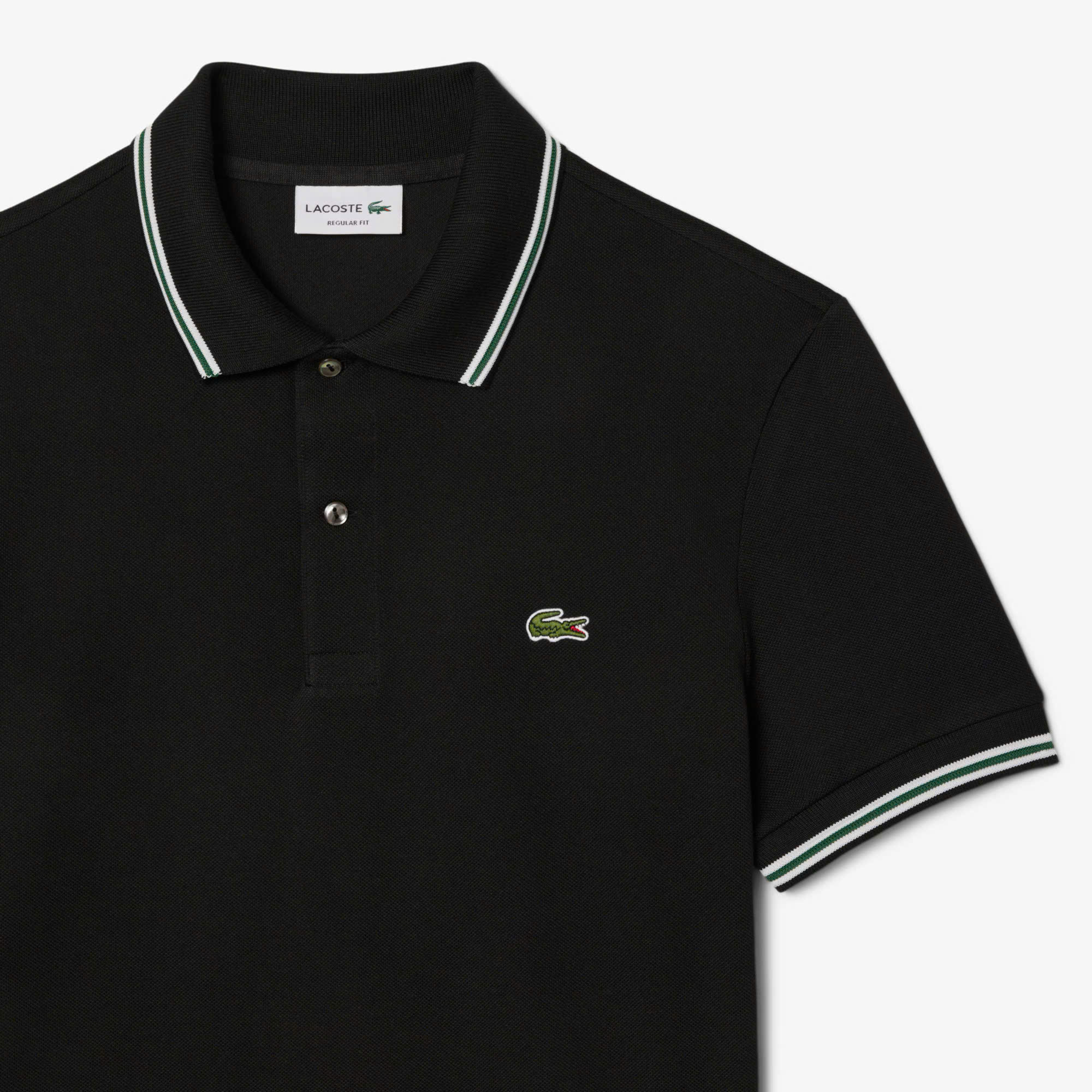 Áo Polo Lacoste Nam Viền Cổ Dáng Regular PH9875-00-031 Màu Đen