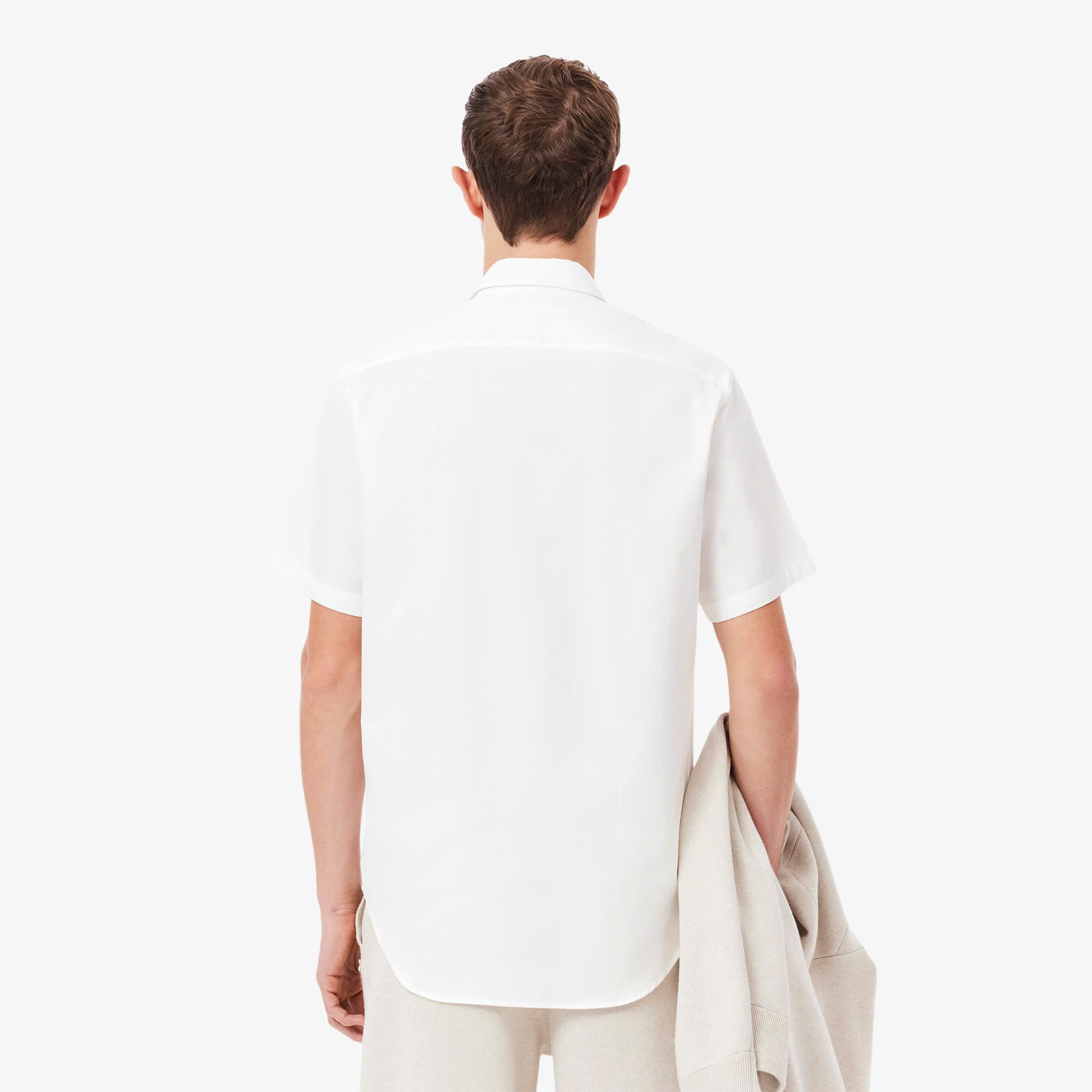 Áo Sơ Mi Lacoste Nam Cotton Dáng Regular CH8528-00-001 Màu Trắng