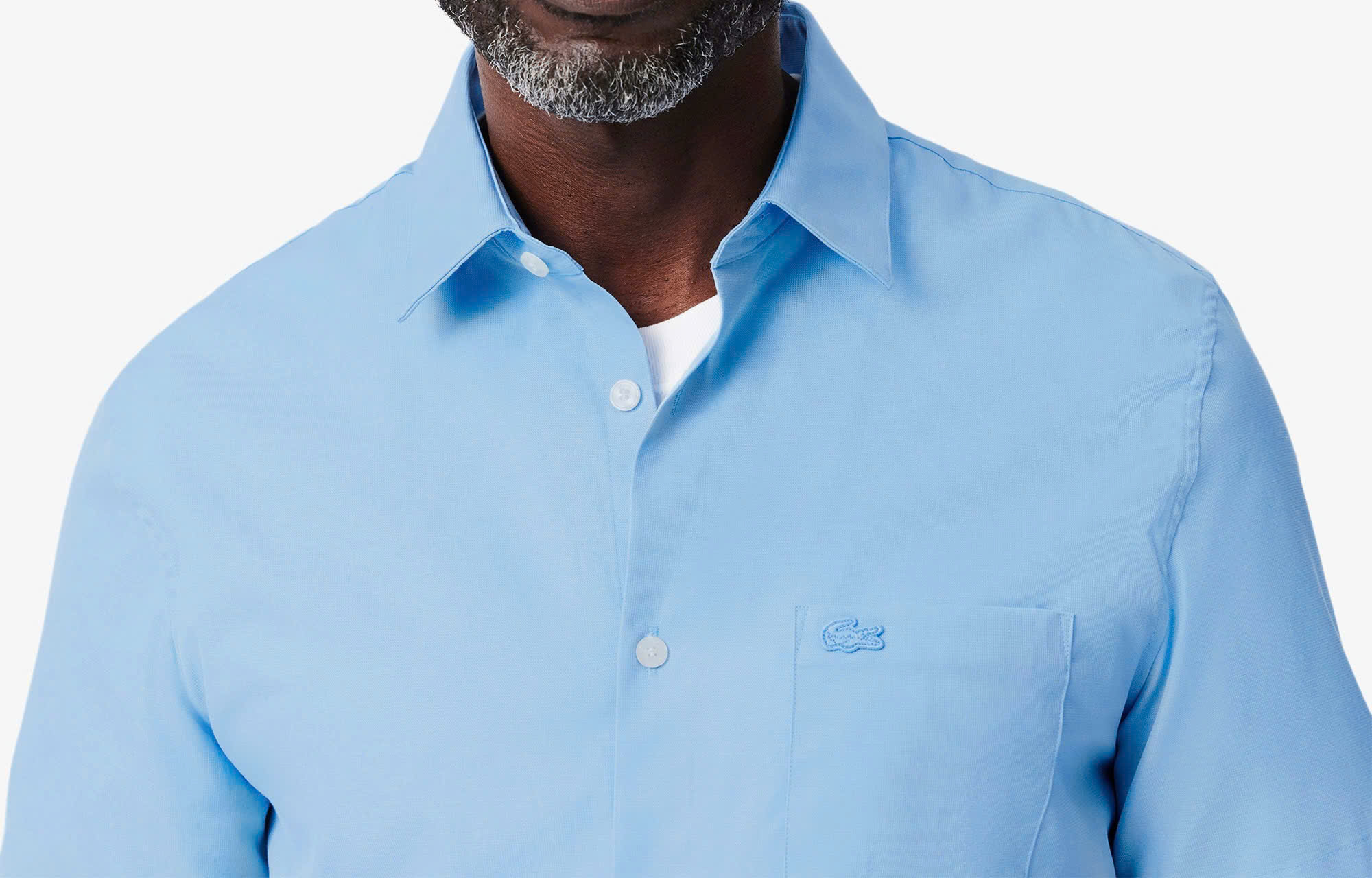 Áo Sơ Mi Lacoste Nam Cotton Dáng Regular CH8528-00-001 Màu Xanh