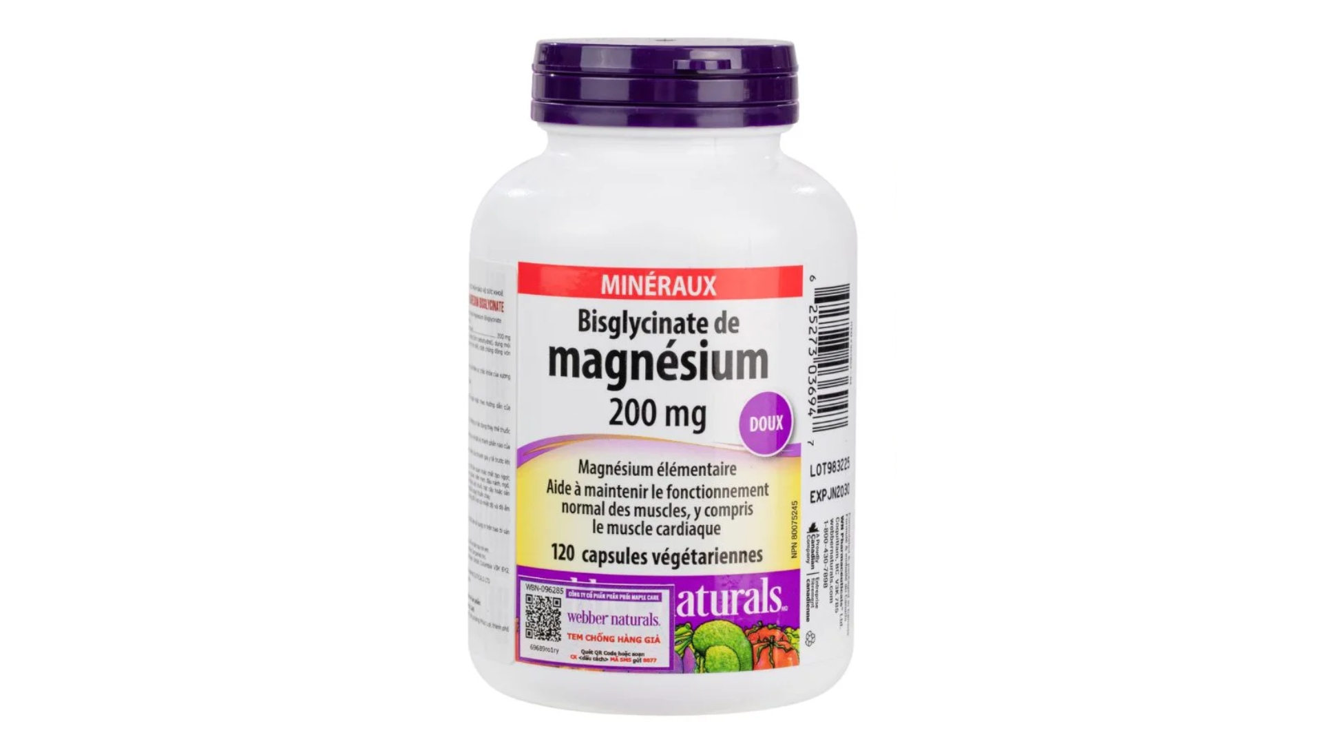 Webber Naturals Magnesium Bisglycinate 200mg: Công Dụng & Cách Dùng