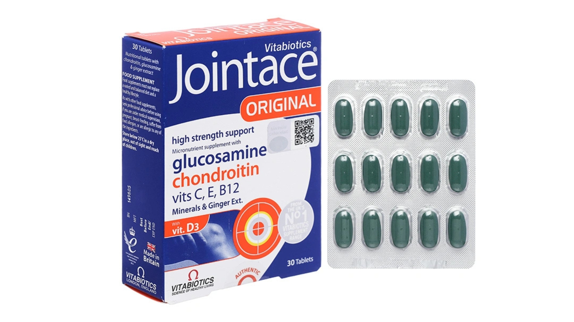 Vitabiotics Viên Uống Hỗ Trợ Tăng Cường Sức Khỏe Cho Khớp Jointace Original Hộp 30 viên