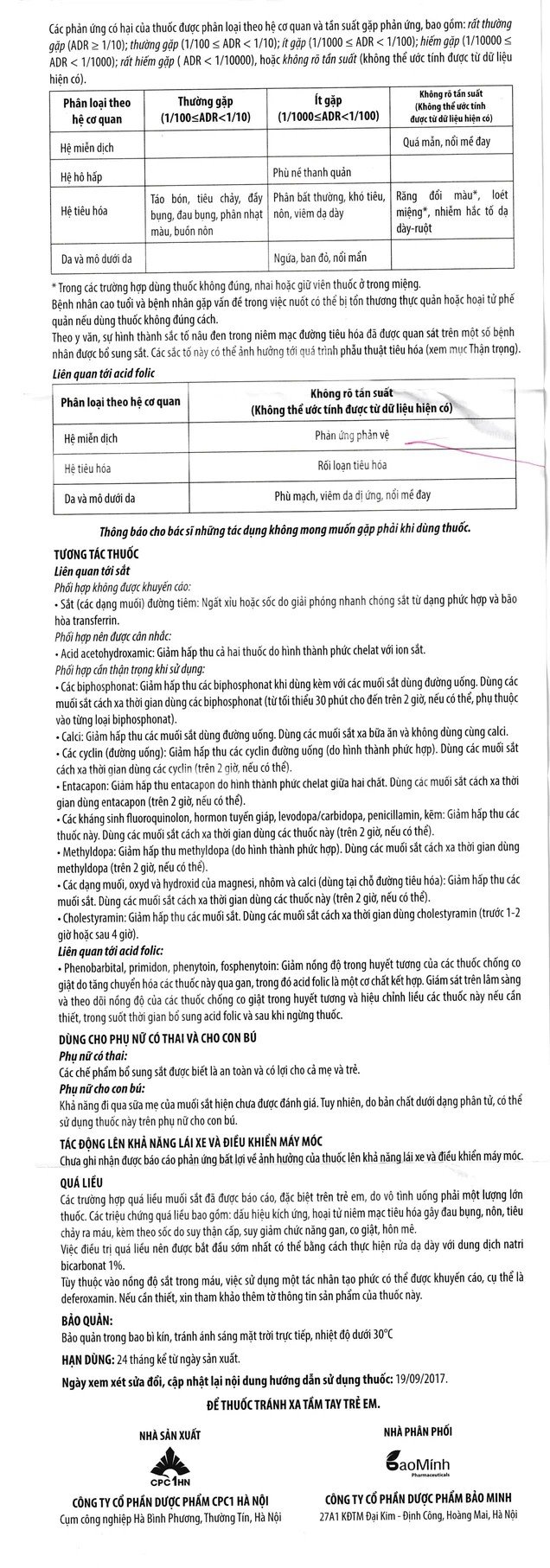 Avisure Safoli Viên Uống Bổ Sung Sắt Và Acid Folic Cho Bầu Hộp 60 Viên