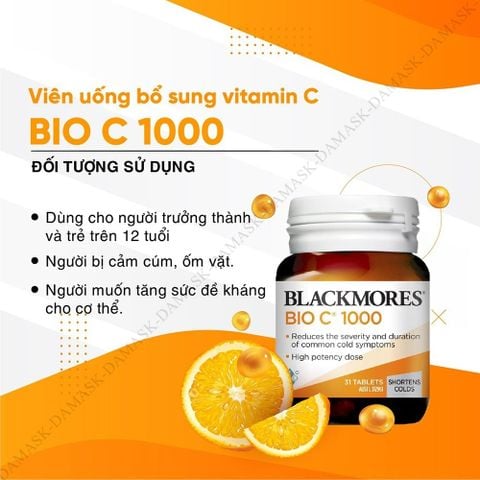 Blackmores Viên Uống Bổ Sung Vitamin C Bio C 1000mg 31 Viên