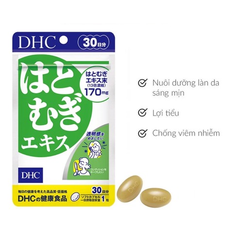 [HSD 31/07/2026] DHC Viên Uống Sáng Da Adlay Coix Extract 30 Ngày