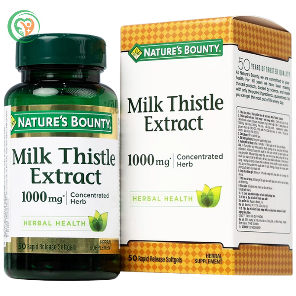 Nature's Bounty Viên Uống Milk Thistle Extract Hỗ Trợ Bảo Vệ Gan Hộp 50 Viên