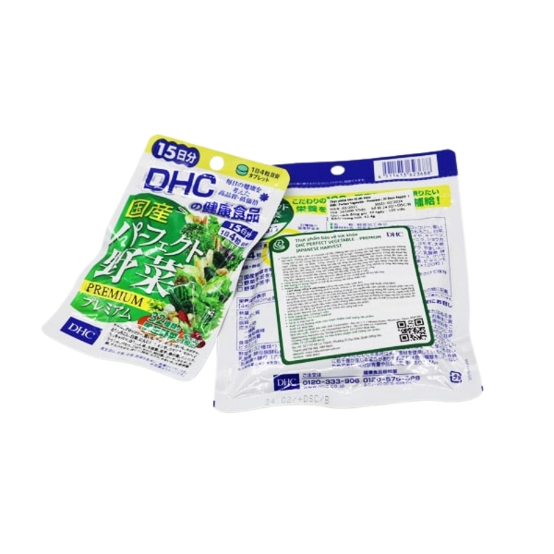 Combo 2 Túi DHC Viên Uống Hỗ Trợ Bổ Sung 32 Loại Rau Củ Perfect Vegetable 15 Ngày
