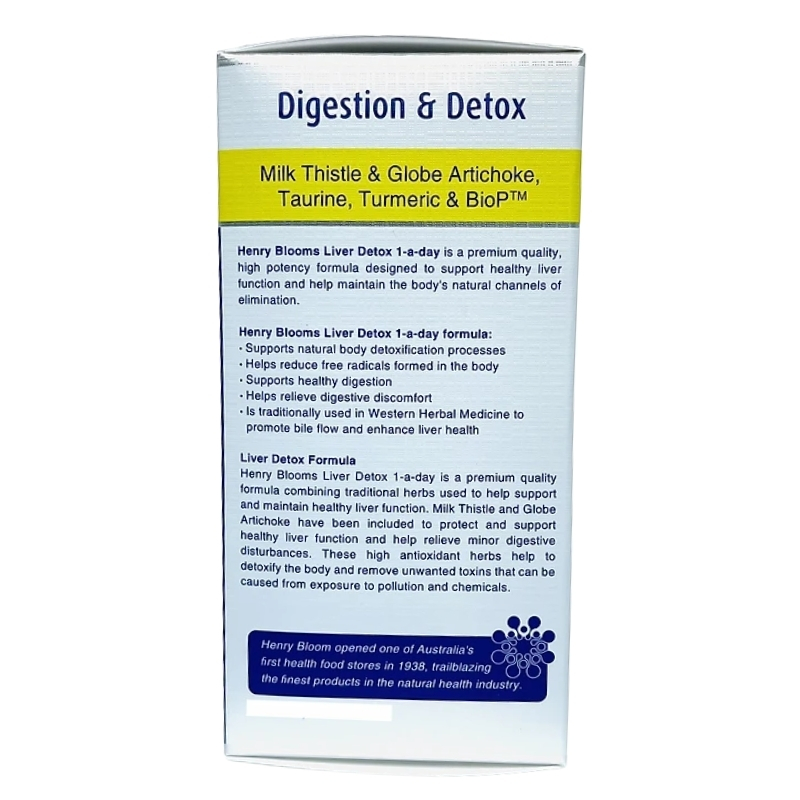 Combo 2 Hộp Henry Blooms Viên Uống Hỗ Trợ Thải Độc Gan Liver Detox 1-A-Day 30 Viên