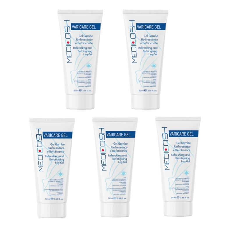 Combo 5 Tuýp Medicosh Kem Kem Hỗ Trợ Cải Thiện Giãn Tĩnh Mạch Varicare Gel 50ml