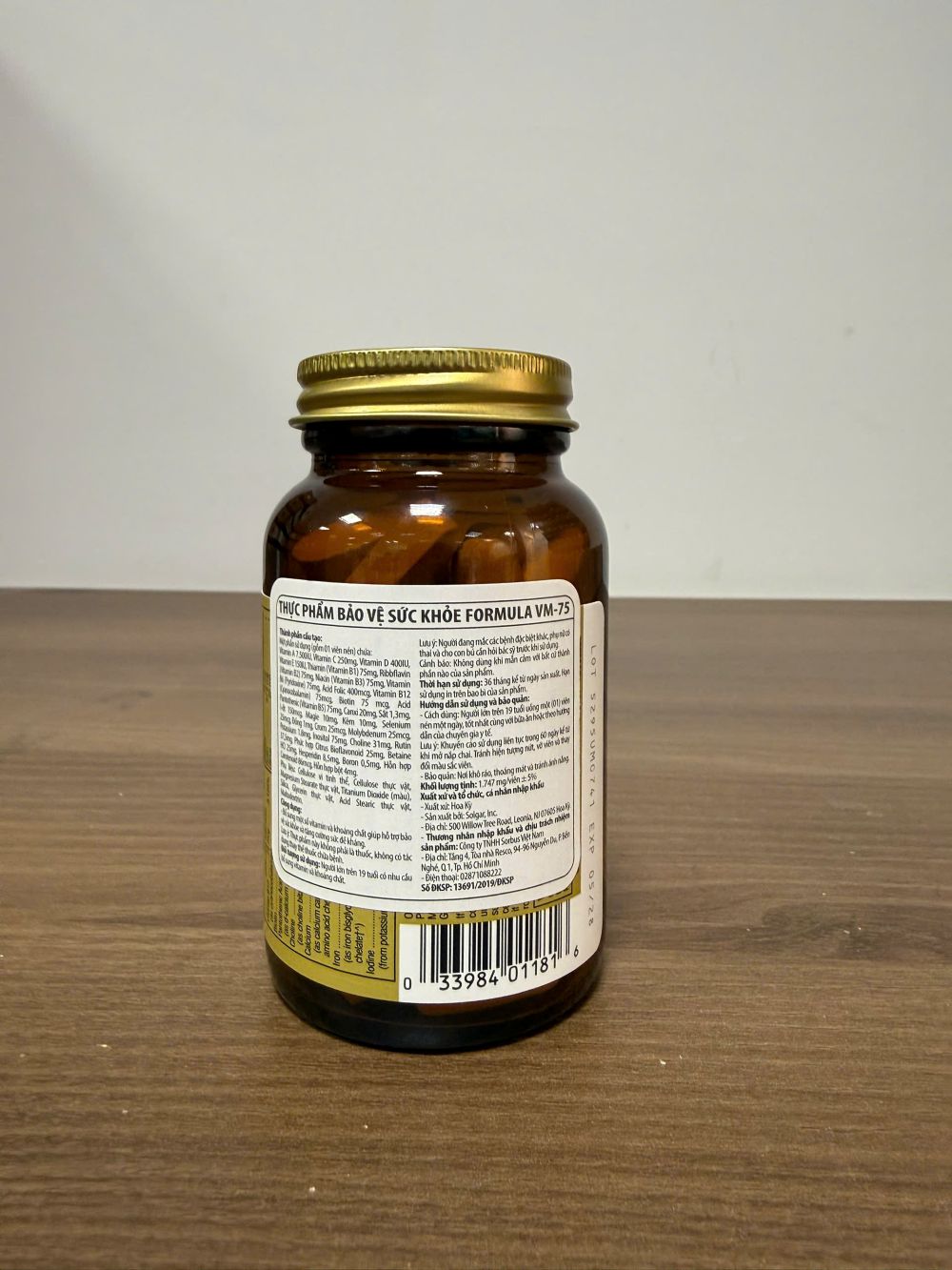 Solgar Viên Uống Bổ Sung Vitamin Tổng Hợp Formula VM-75 60 Viên