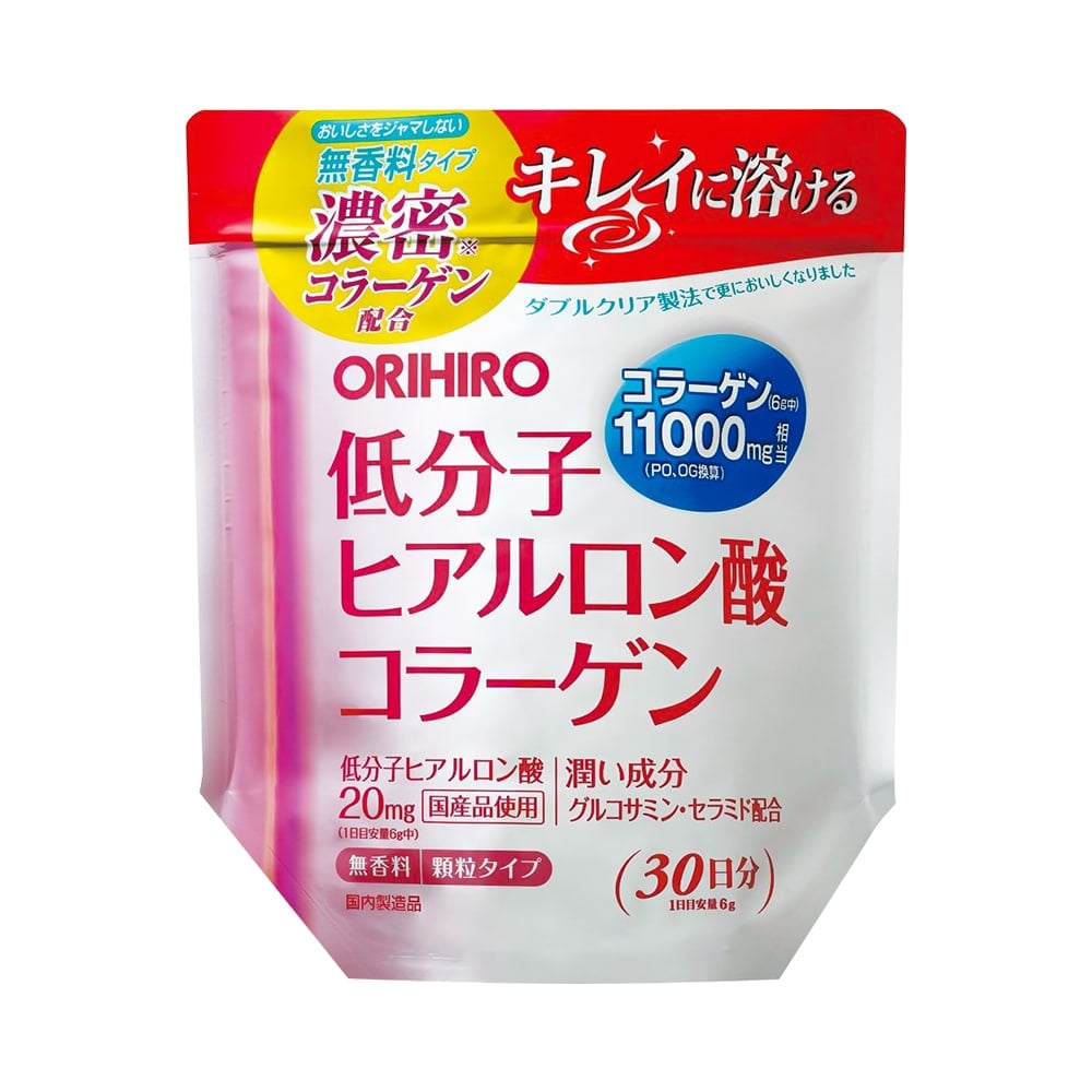Orihiro Bột Collagen 11000mg Hyaluronic Acid Tăng Độ Đàn Hồi Căng Bóng Chống Lão Hóa Da 180g