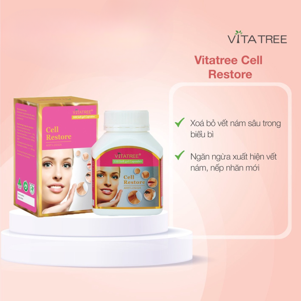 Vitatree Viên Uống Cell Restore Phục Hồi Tế Bào  60 Viên
