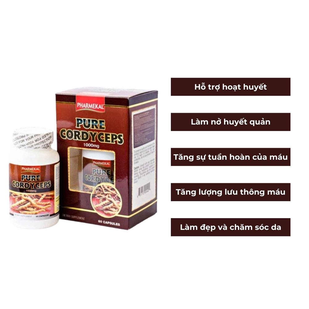 Pharmekal Viên Uống Đông Trùng Hạ Thảo Pure Cordyceps 60 Viên