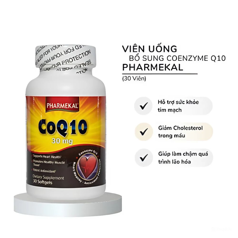Pharmekal Viên Uống Hỗ Trợ Tim Mạch CoQ10 30mg 30-60 Viên