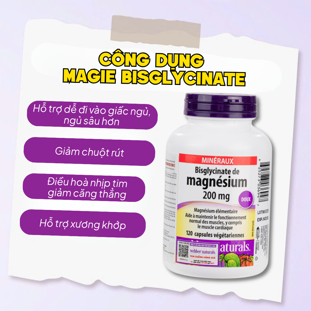 Combo 2 Hộp Magie Và Omega 3 (Webber Naturals - Canada) - Đều 120 Viên, Chính Ngạch