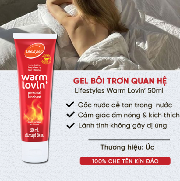LifeStyles Gel Bôi Trơn Warm Lovin Tăng Cảm Giác Ấm Nóng 50ml