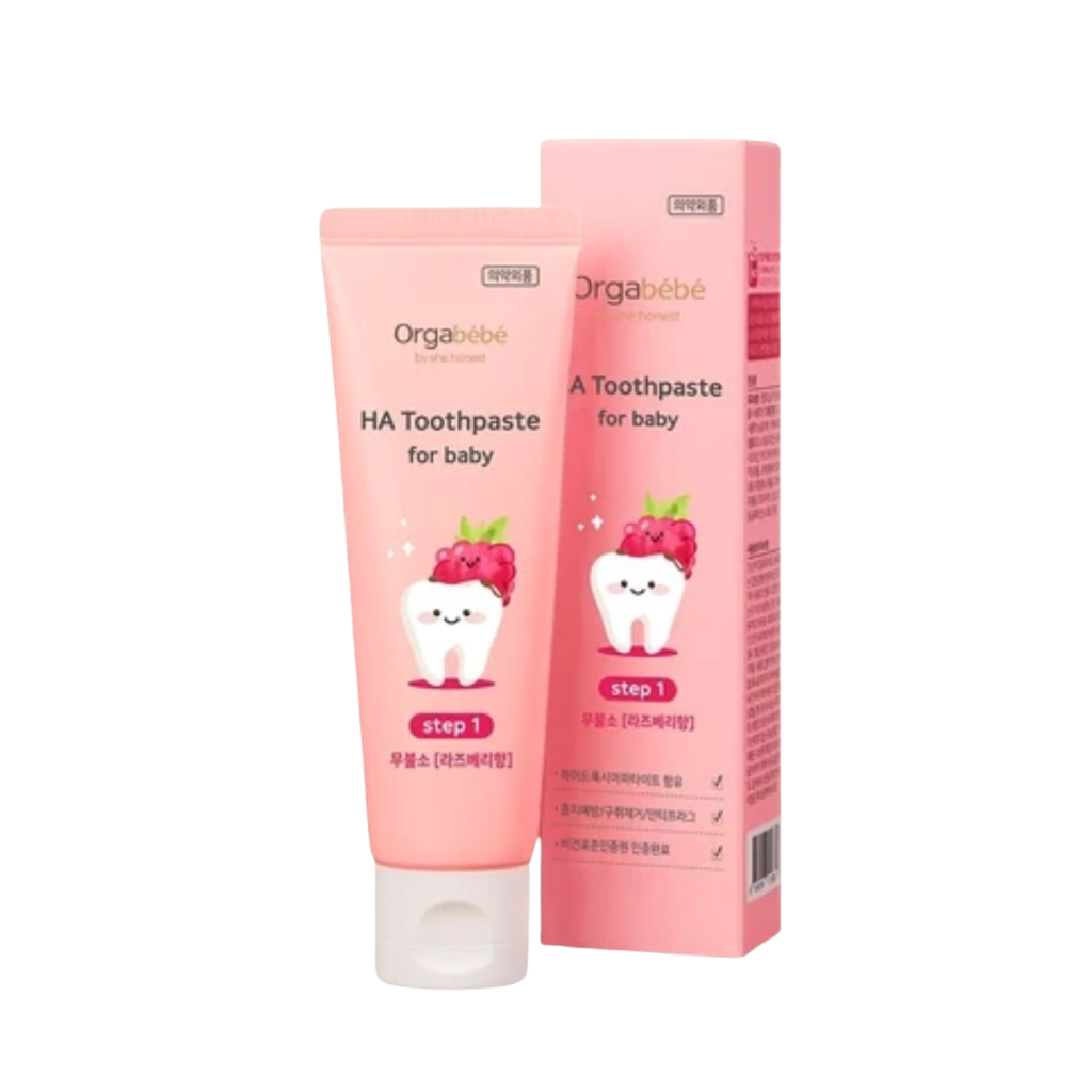 Orgabebe Kem Đánh Răng Cho Trẻ Em HA Toothpaste Step 1 Tuýp 60g