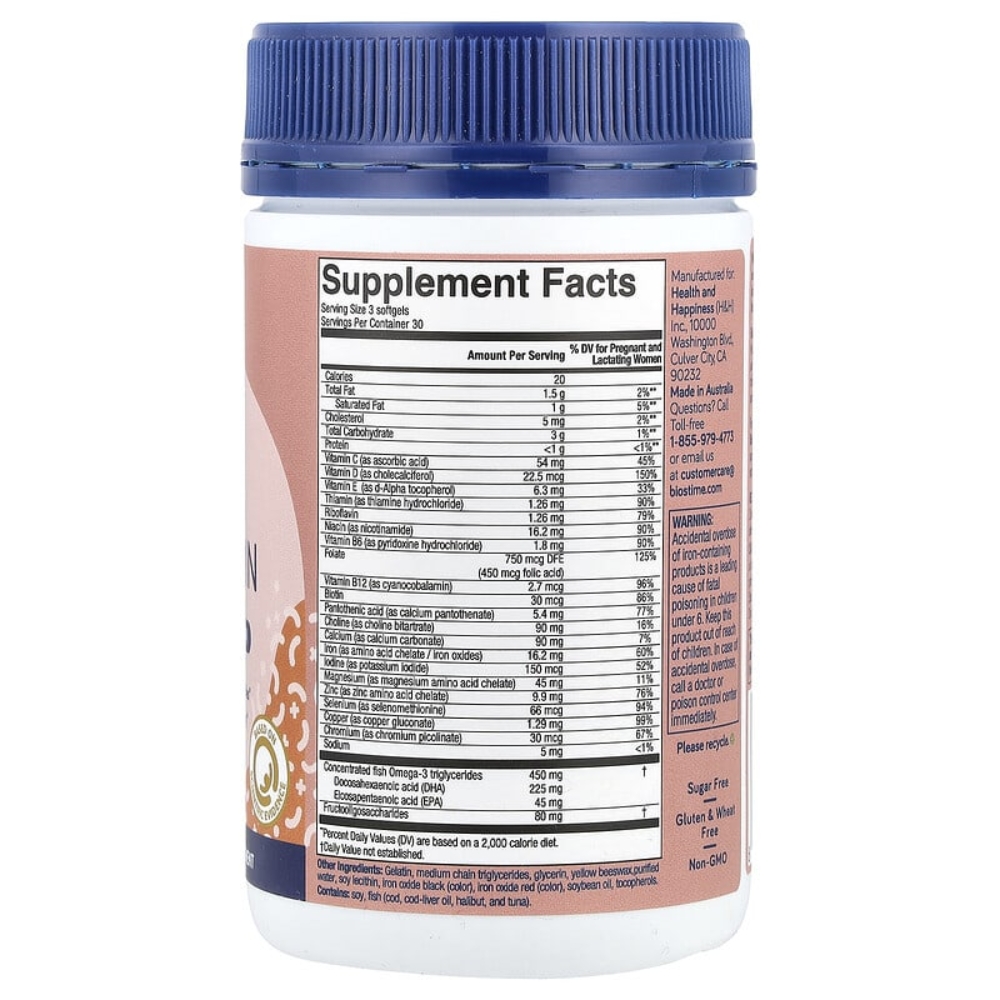 Biostime Viên Uống Vitamin Bầu MamaBiotic Plus Advanced Pregnancy Multivitamin 90 Viên