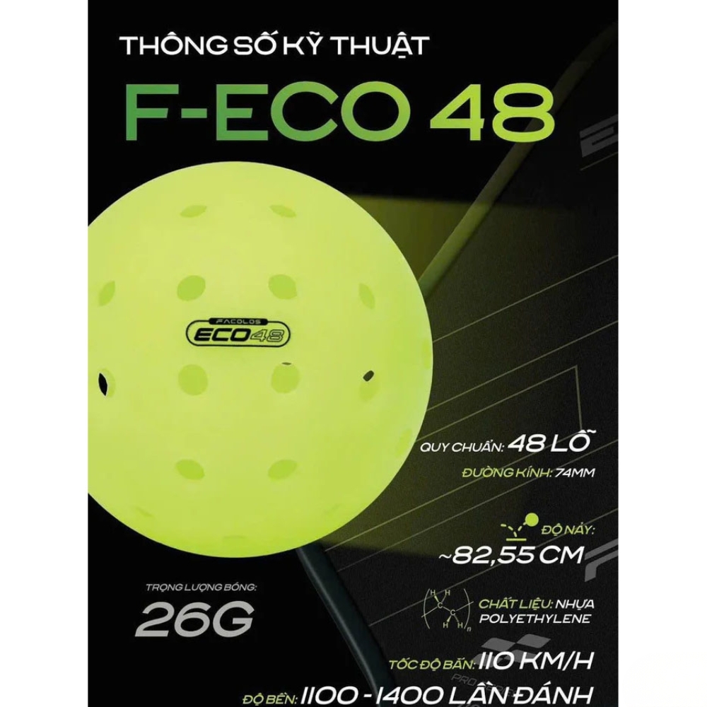 Facolos F-Eco 48 Bóng Pickleball 48 Lỗ