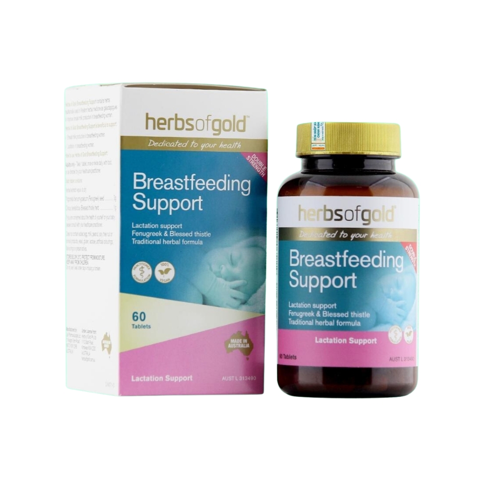 Herbs Of Gold Viên Uống Breastfeeding Support Hỗ Trợ Lợi Sữa Cho Mẹ 60 Viên