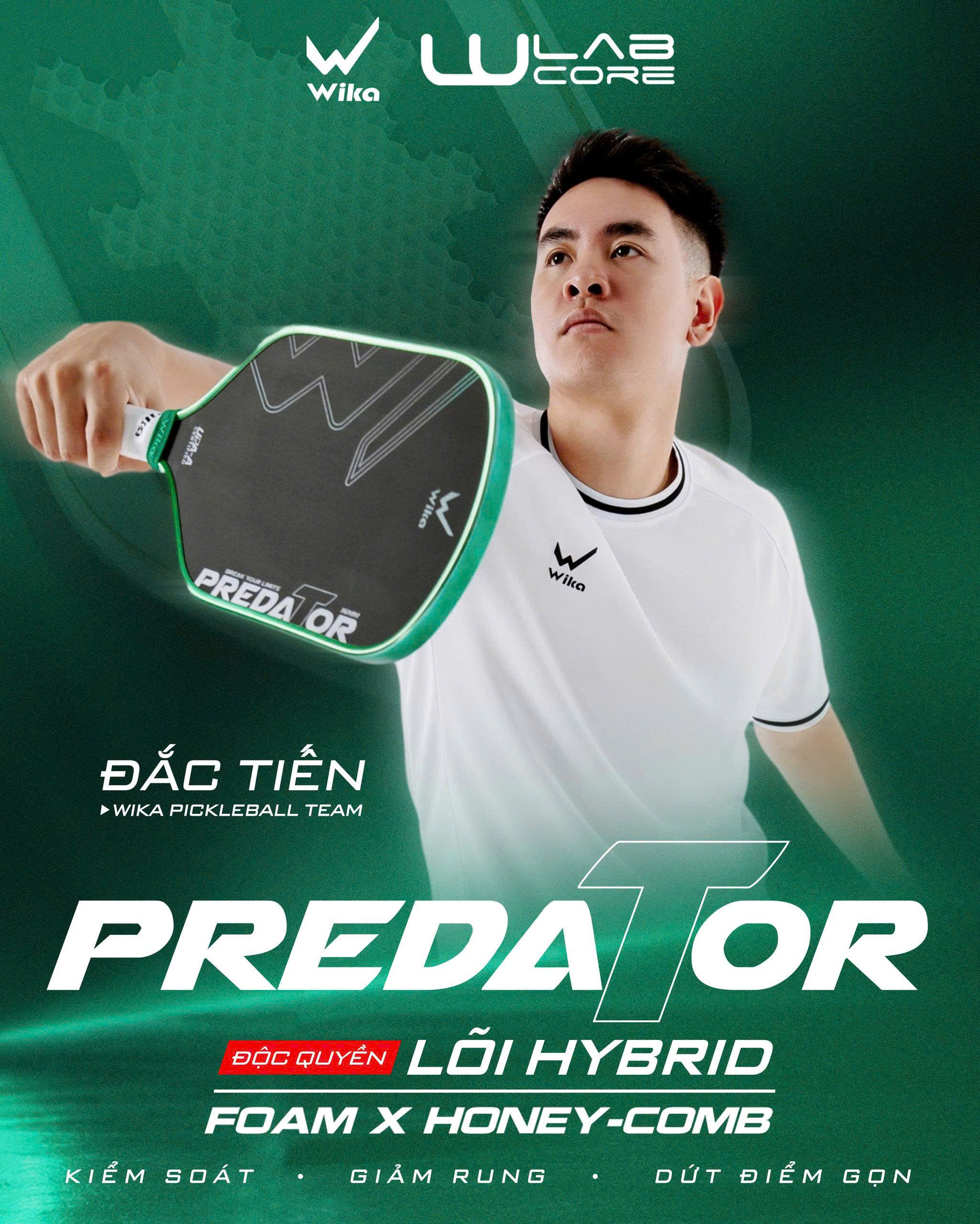 Wika Vợt Pickleball Predator 16mm