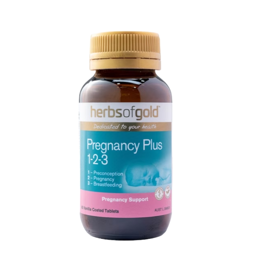 Herbs Of Gold Viên Uống Pregnancy plus 1-2-3 Bổ Sung Vitamin Và Khoáng Chất Cho Phụ Nữ Đã Và Đang Mang Thai 60 Viên