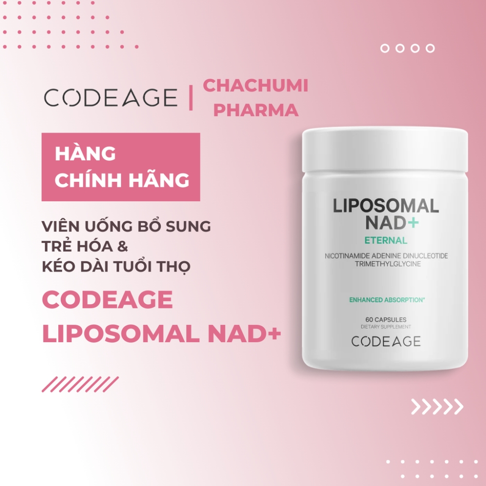 Codeage Viên Uống Liposomal NAD+ Eternal Hỗ Trợ Tăng Cường Năng Lượng 60 Viên