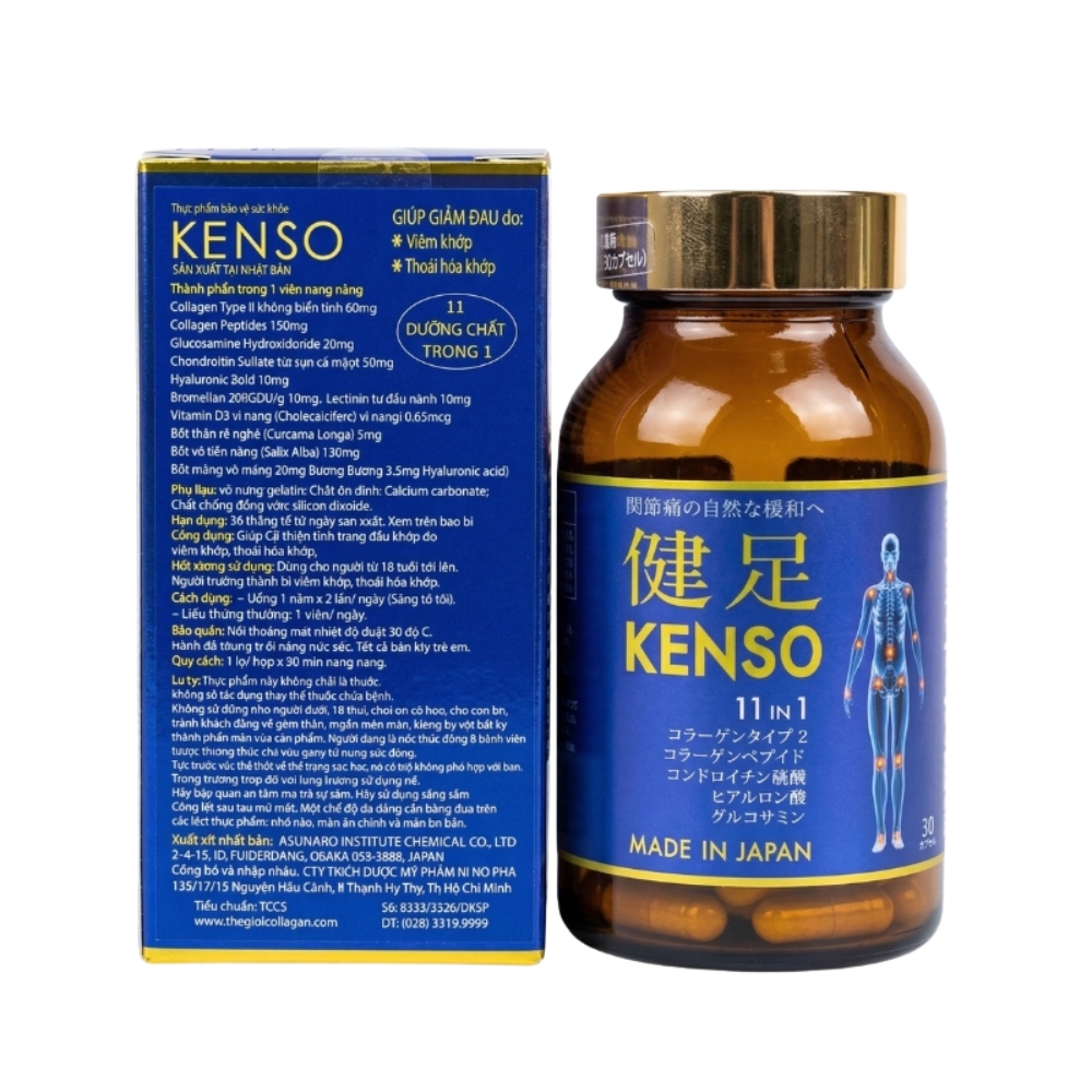 Kenso Viên Uống Hỗ Trợ Xương Khớp Chắc Khỏe Chứa 11 Trong 1 Tinh Chất Quý 30 Viên
