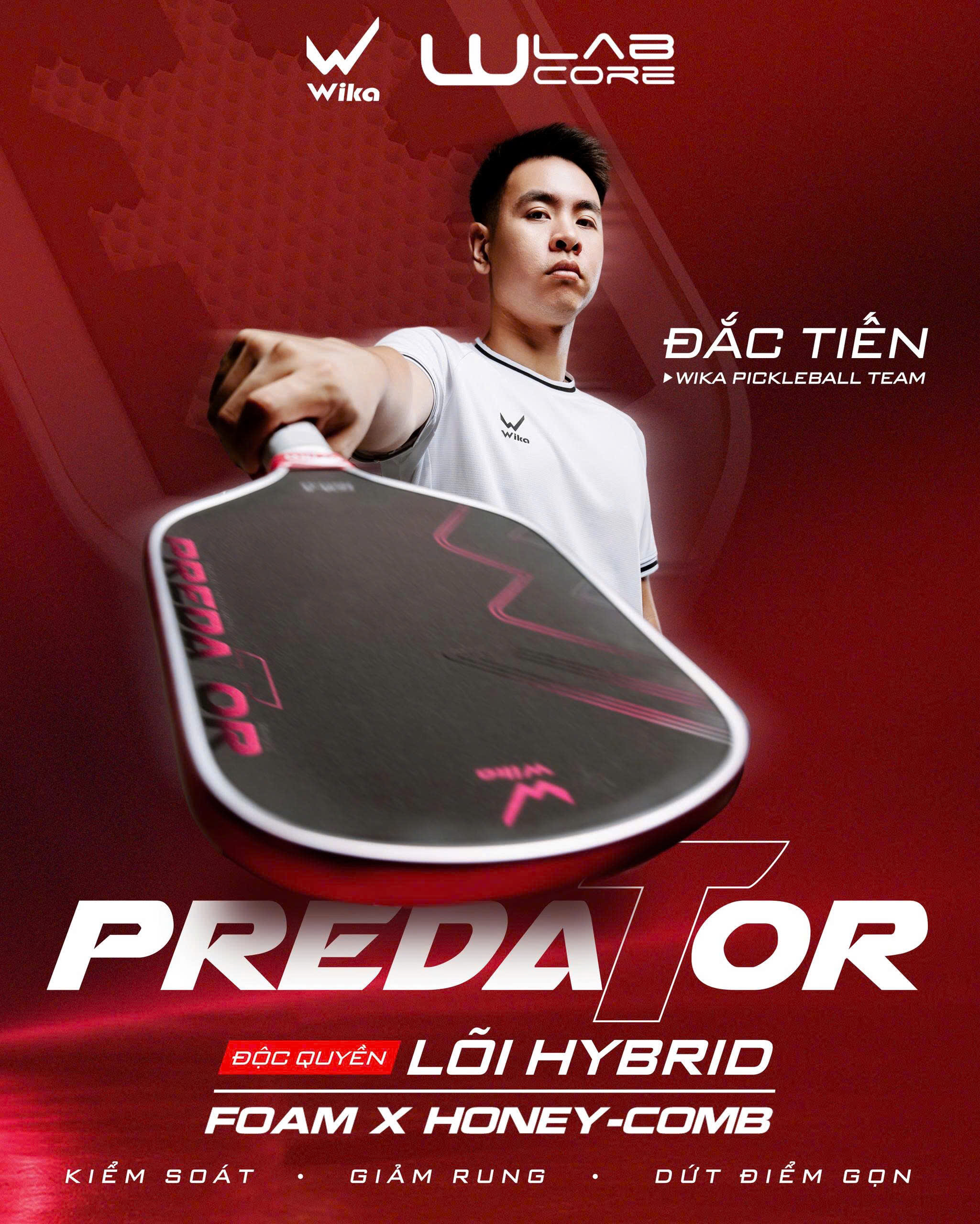 Wika Vợt Pickleball Predator 16mm